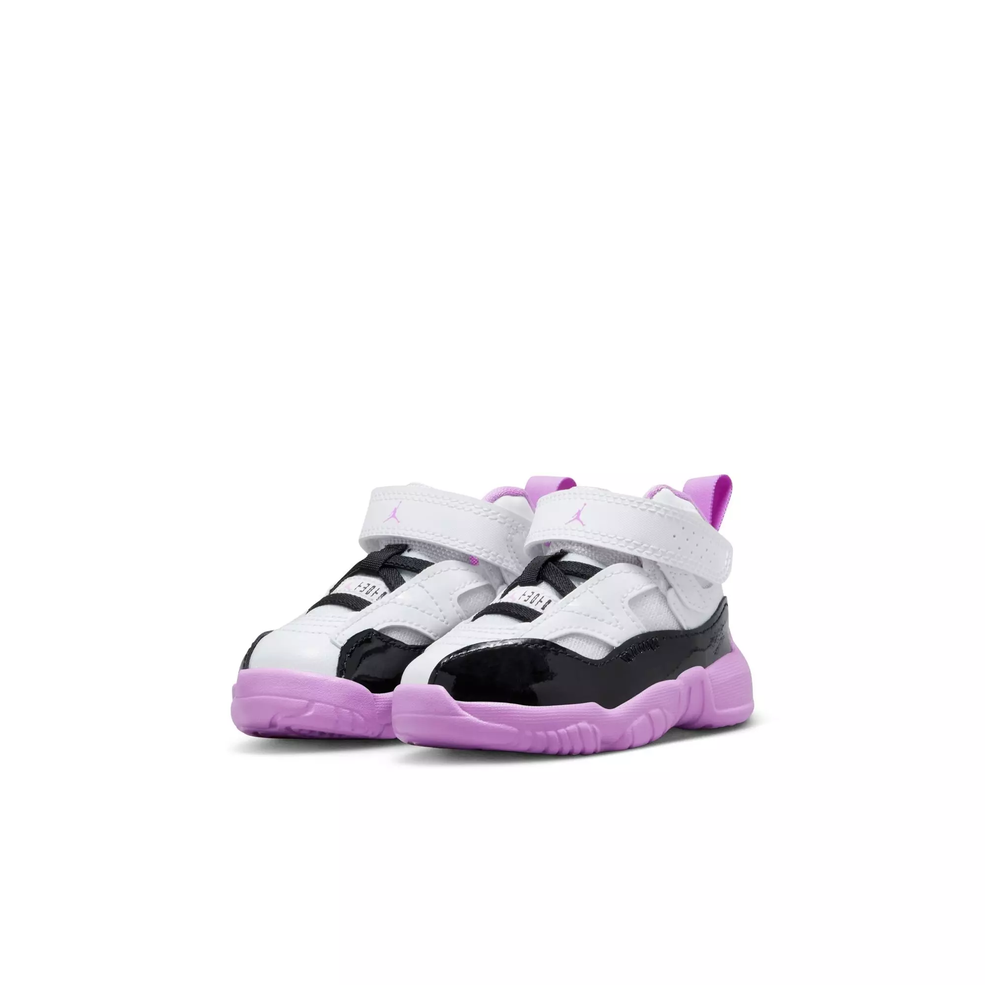 Jordan Jumpman Two Trey "White/Black/Barely Grape/Rush Fuchsia" Toddler Girls' Shoe - WHITE/PURPLE/BLACK