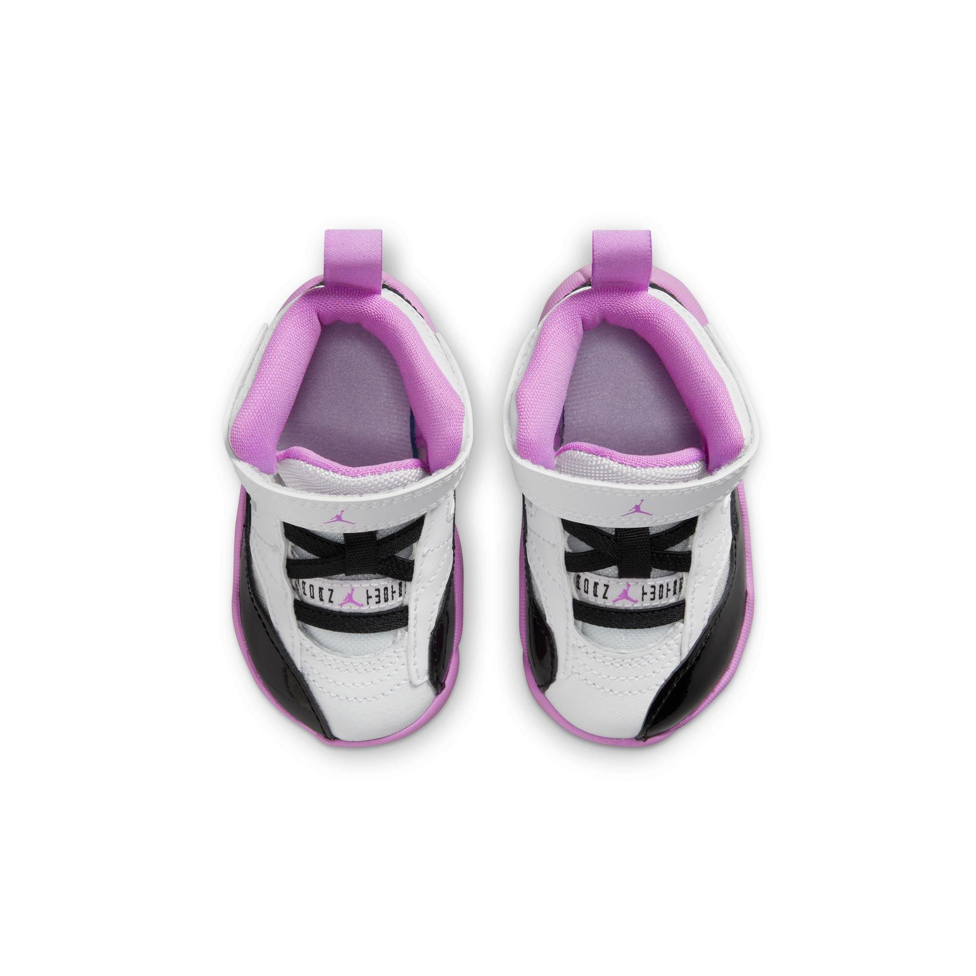 Jordan Jumpman Two Trey Toddler Girls' "White/Black/Barely Grape/Rush Fuchsia" Shoe