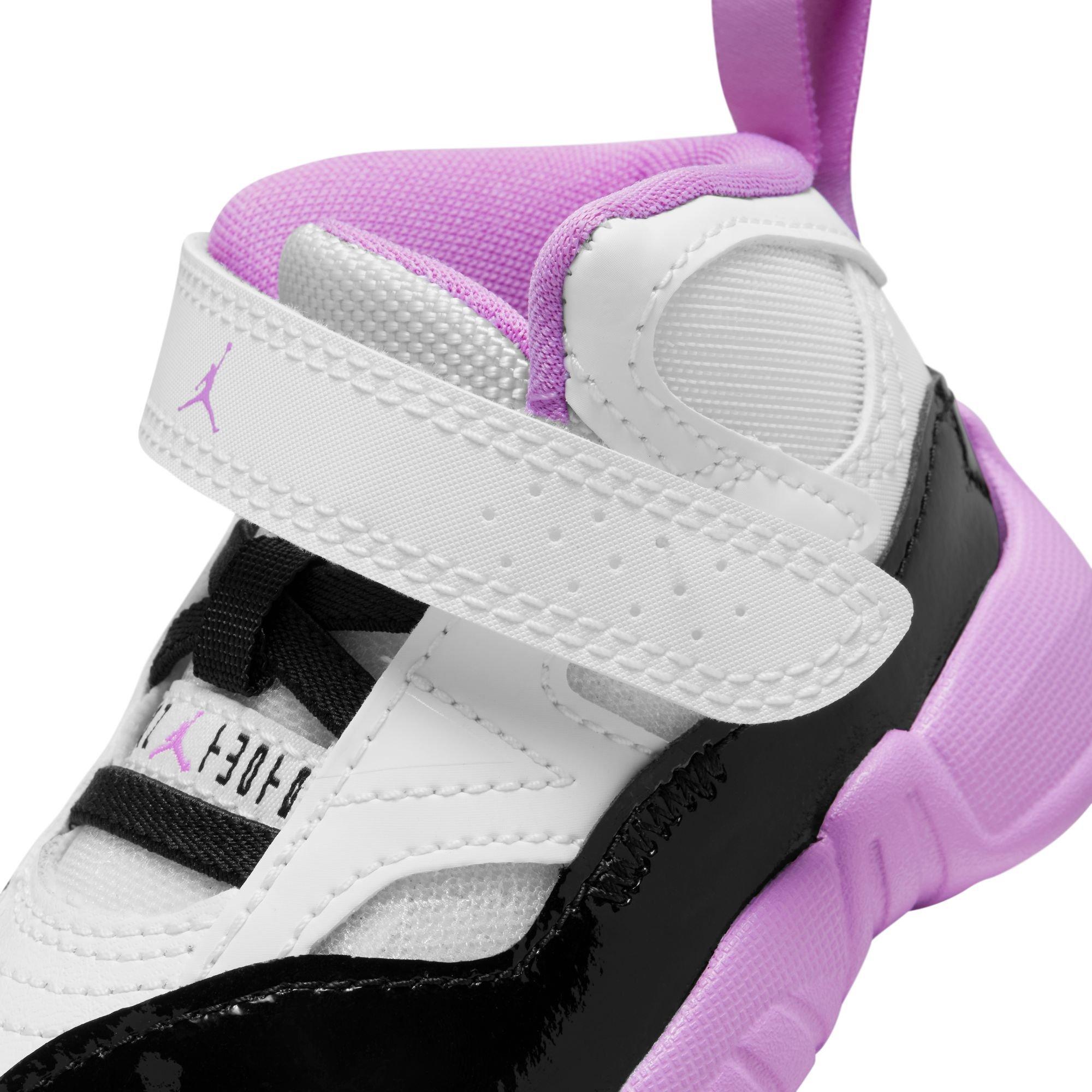 Jordan Jumpman Two Trey Toddler Girls' "White/Black/Barely Grape/Rush Fuchsia" Shoe