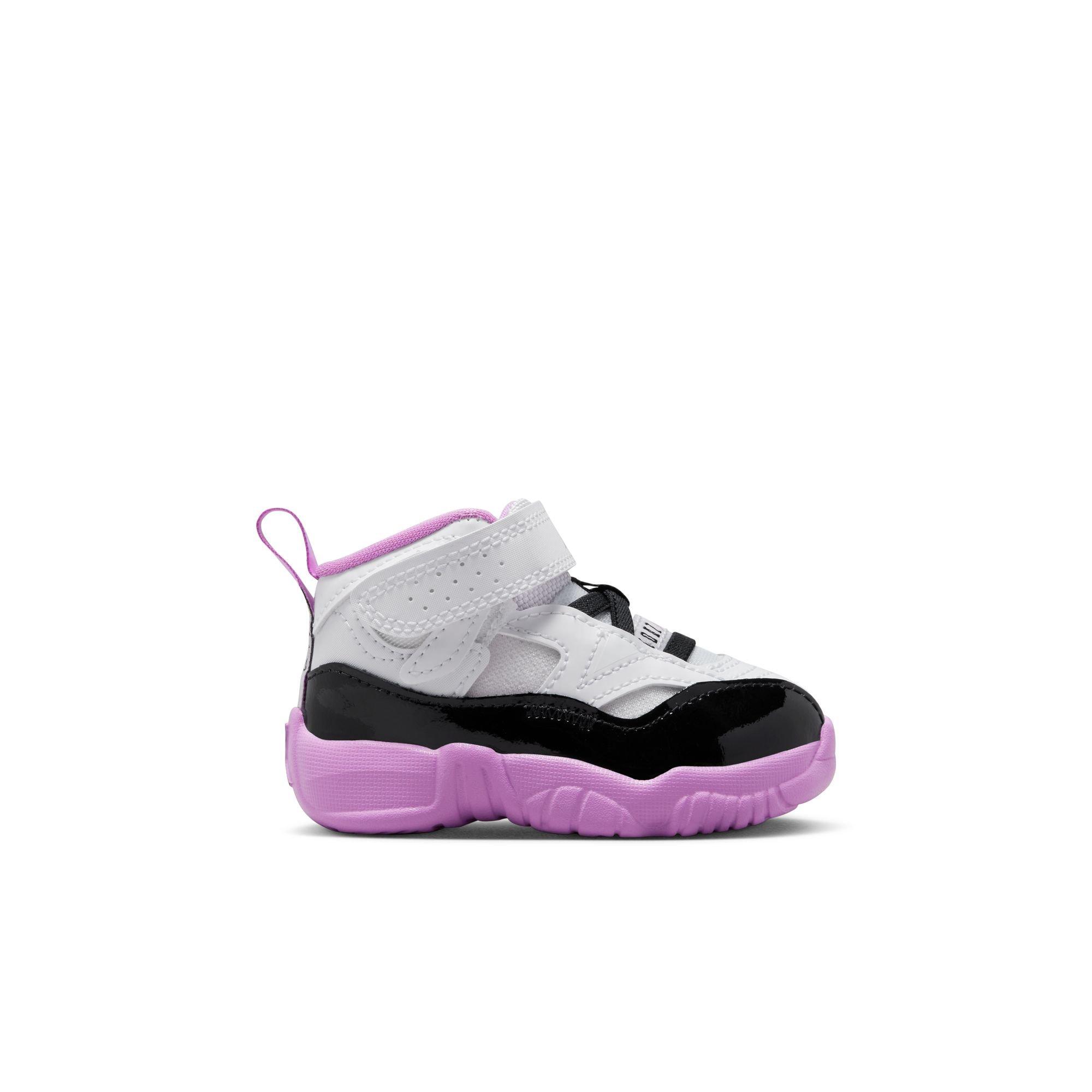 Jordan Jumpman Two Trey Toddler Girls' "White/Black/Barely Grape/Rush Fuchsia" Shoe