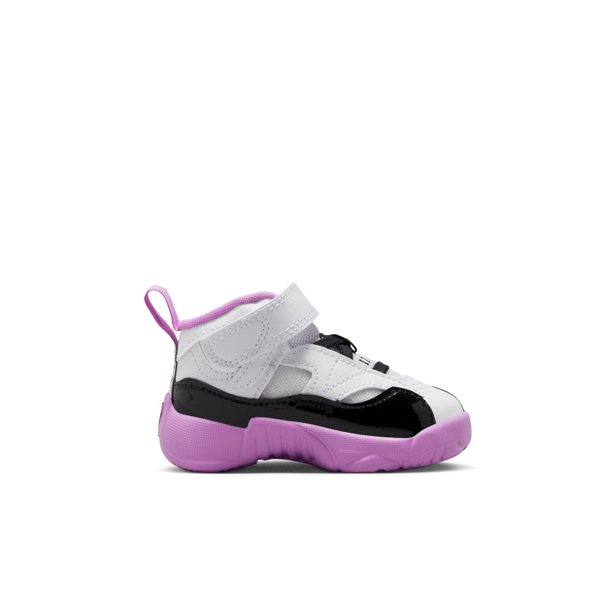 Jordan Jumpman Two Trey "White/Black/Barely Grape/Rush Fuchsia" Toddler Girls' Shoe - WHITE/PURPLE/BLACK Thumbnail View 2
