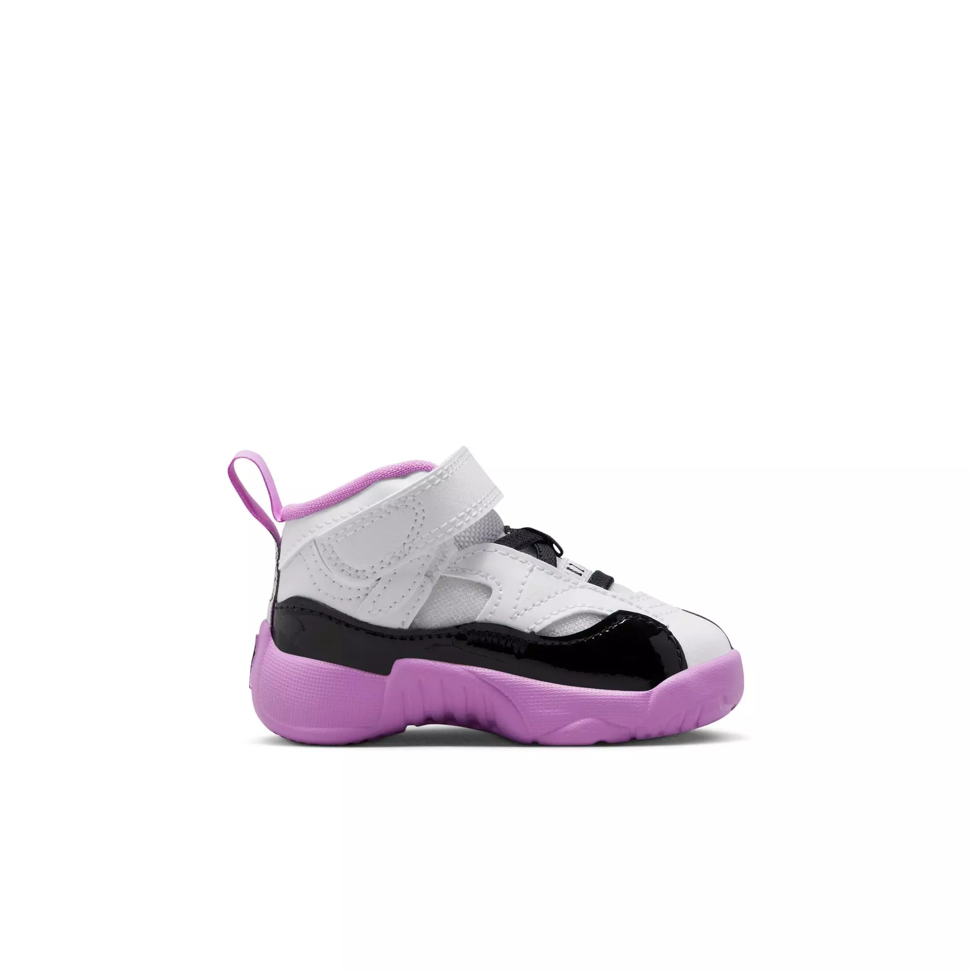 Jordan Jumpman Two Trey "White/Black/Barely Grape/Rush Fuchsia" Toddler Girls' Shoe - WHITE/PURPLE/BLACK