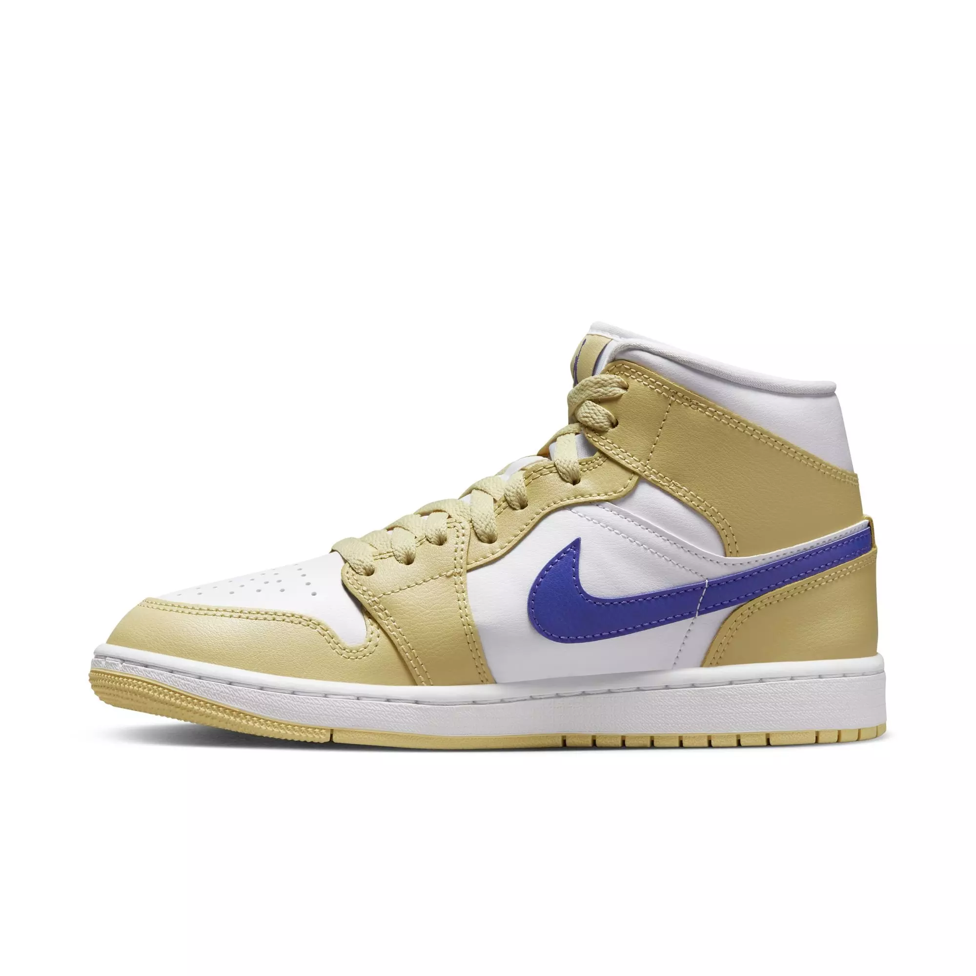 Jordan 1 Mid "Lemon Wash/Lapis/White" Women's Shoe - YELLOW/BLUE
