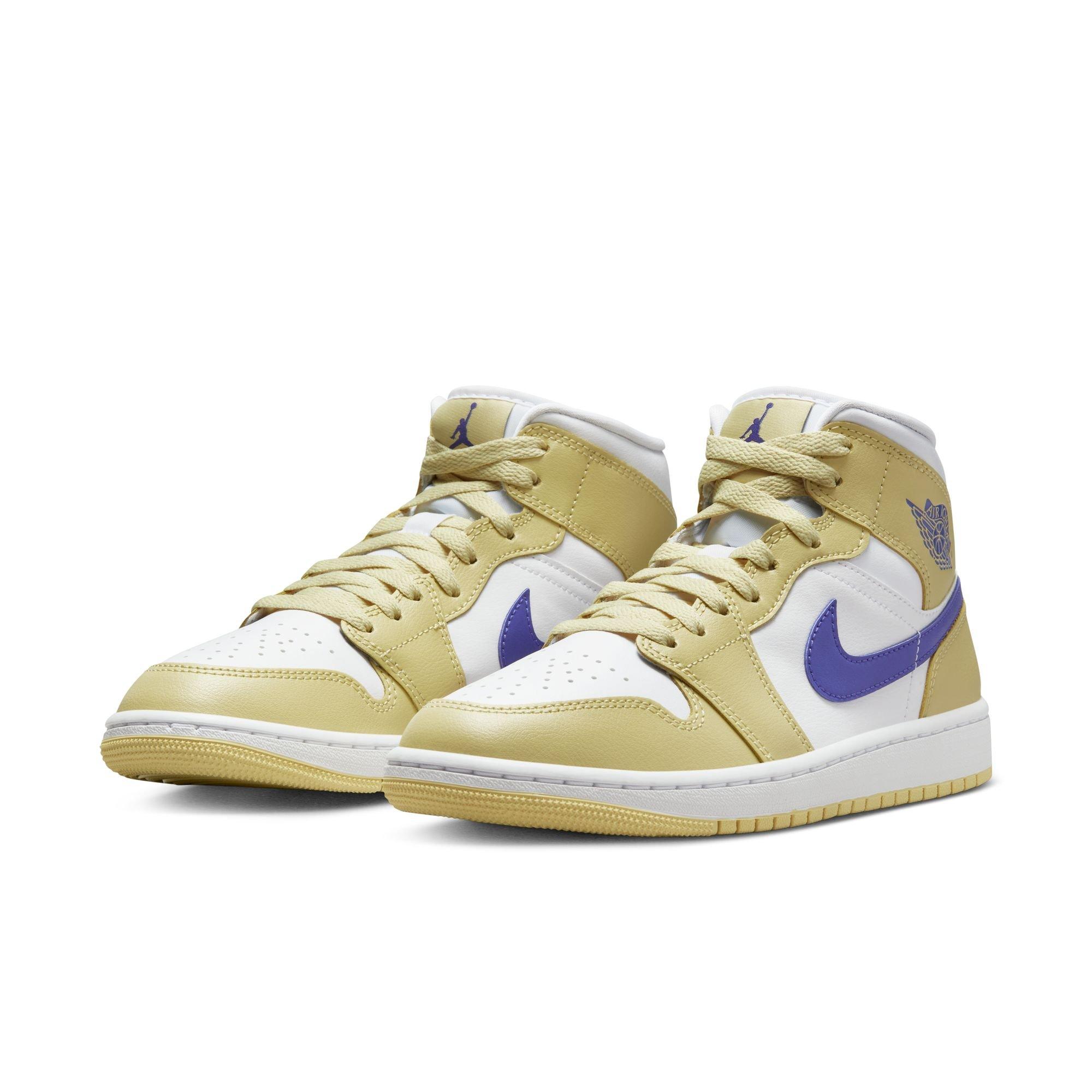 Jordan 1 Mid "Lemon Wash/Lapis/White" Women's Shoe - YELLOW/BLUE Thumbnail View 5