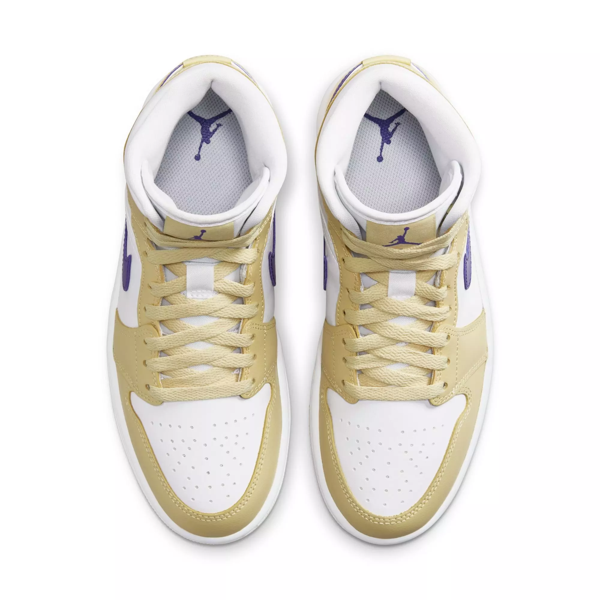 Jordan 1 Mid "Lemon Wash/Lapis/White" Women's Shoe - YELLOW/BLUE