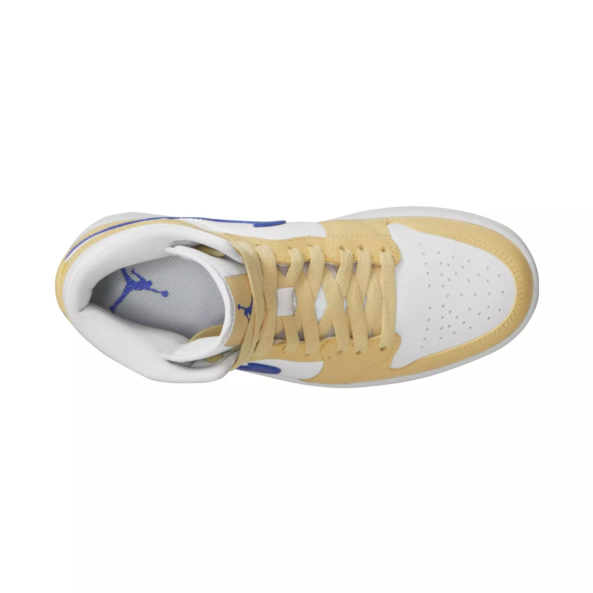 Jordan 1 Mid "Lemon Wash/Lapis/White" Women's Shoe - YELLOW/BLUE