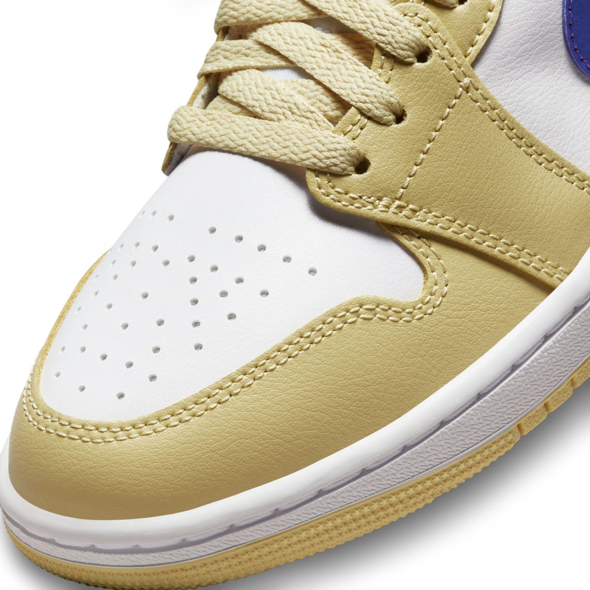 Jordan 1 Mid "Lemon Wash/Lapis/White" Women's Shoe - YELLOW/BLUE Thumbnail View 10