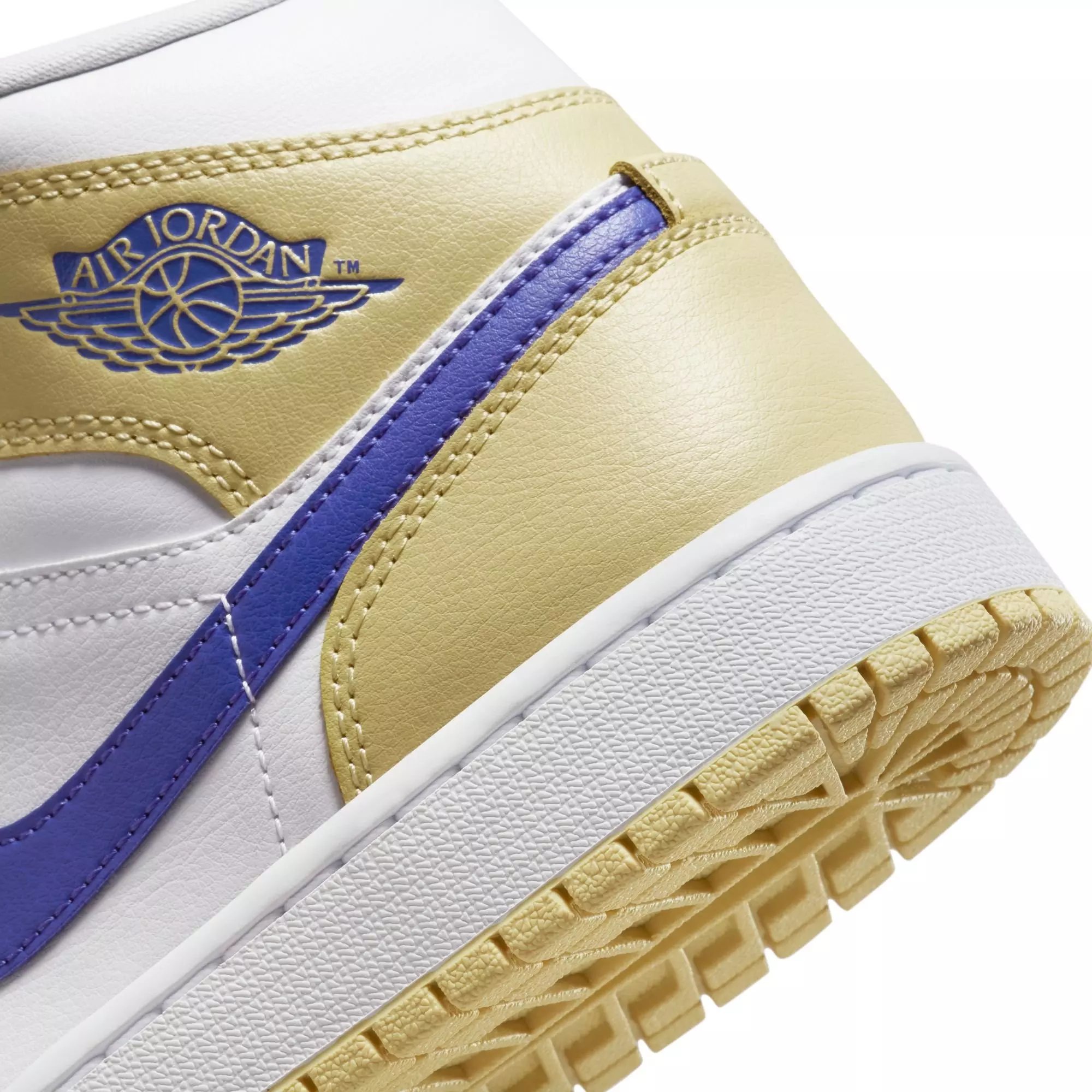 Jordan 1 Mid "Lemon Wash/Lapis/White" Women's Shoe - YELLOW/BLUE