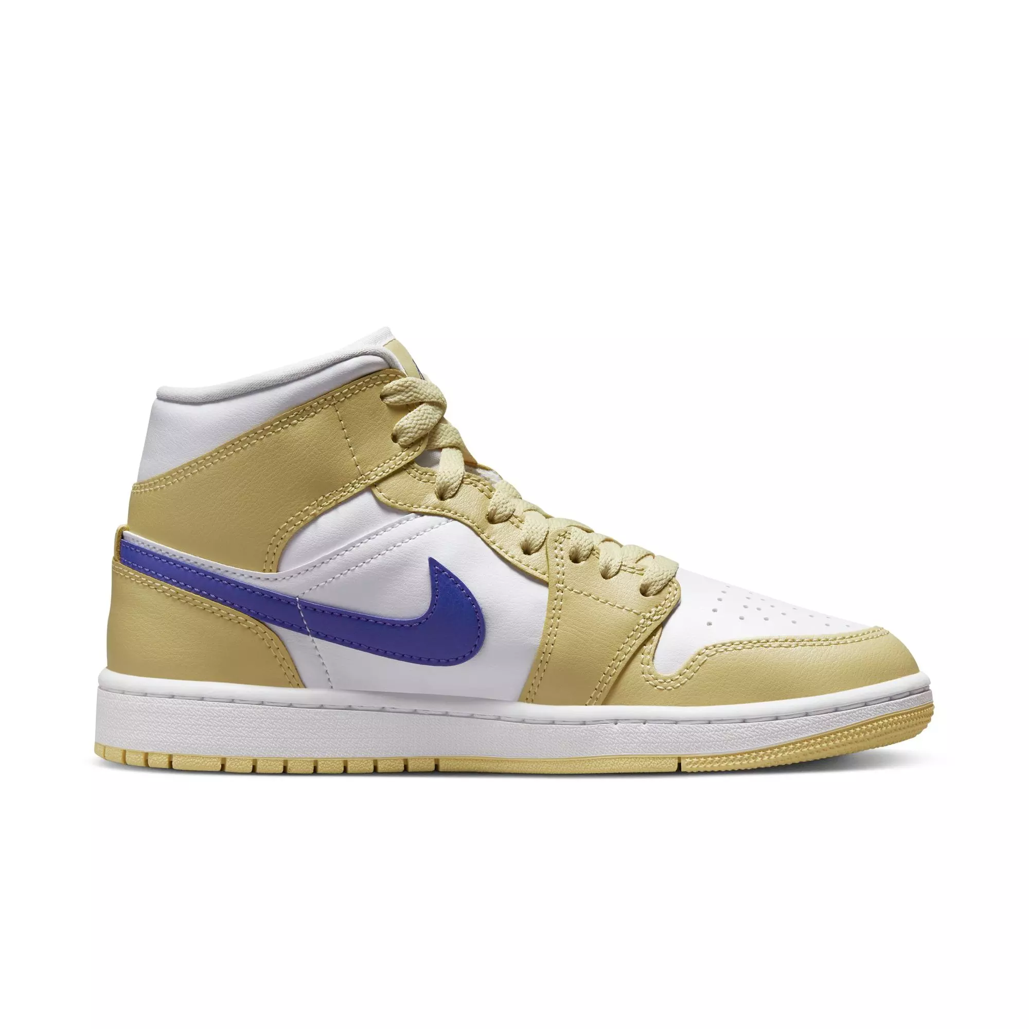 Jordan 1 Mid "Lemon Wash/Lapis/White" Women's Shoe - YELLOW/BLUE