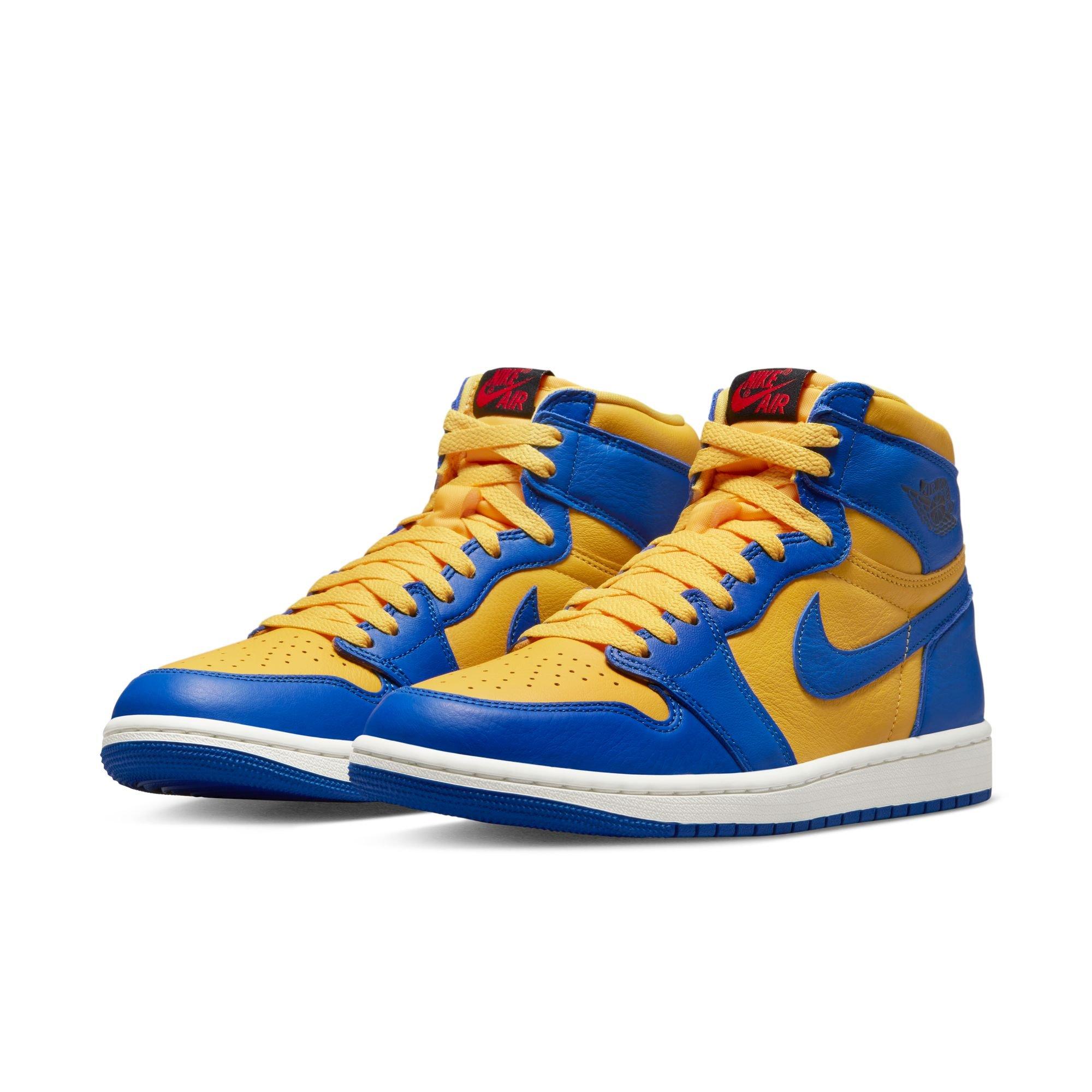 WOMEN'S NIKE AIR JORDAN 1 'GAME ROYAL AND VARSITY MAIZE