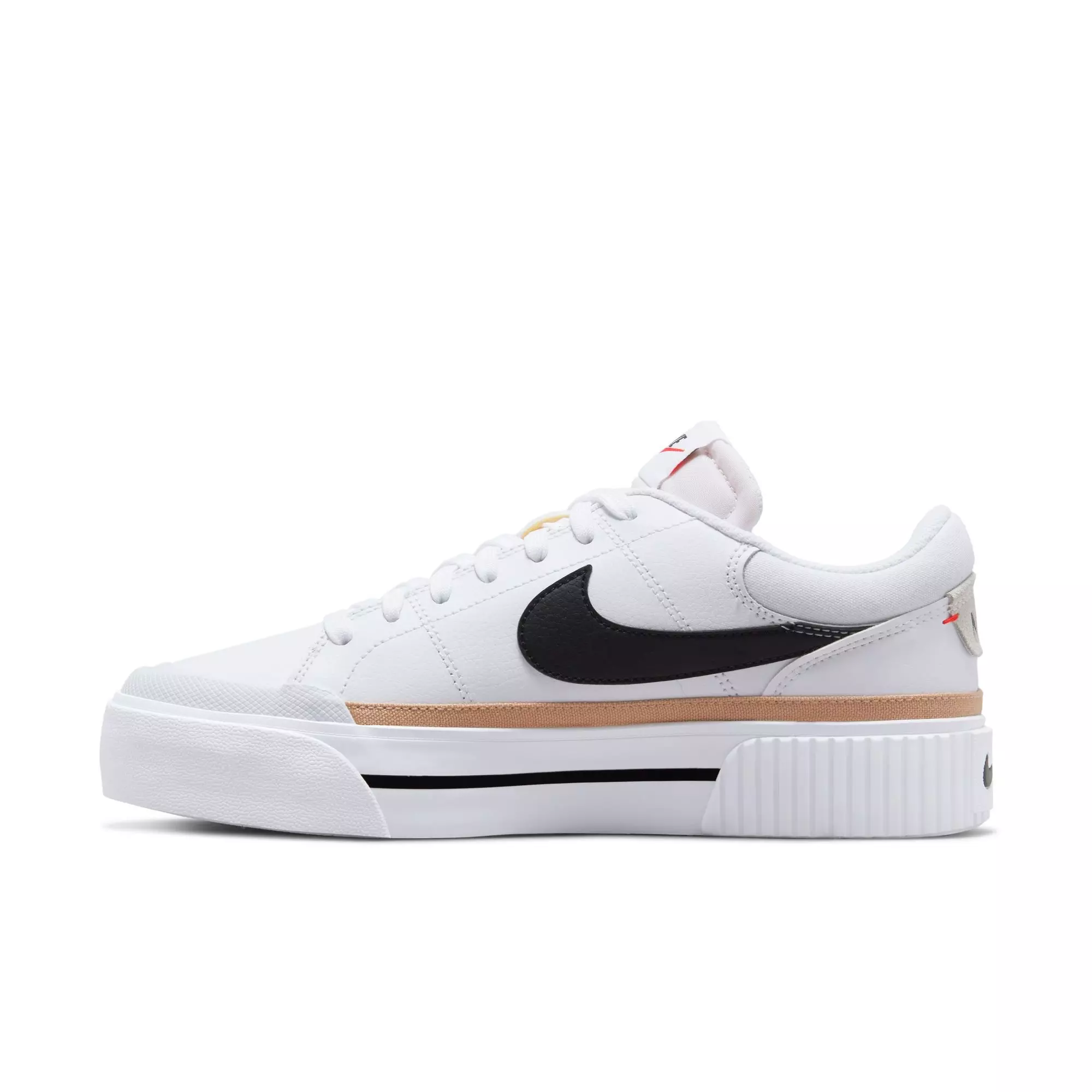 Nike Court Legacy Lift "White/Black/Hemp/Team Orange" Women's Shoe - WHITE/BLACK