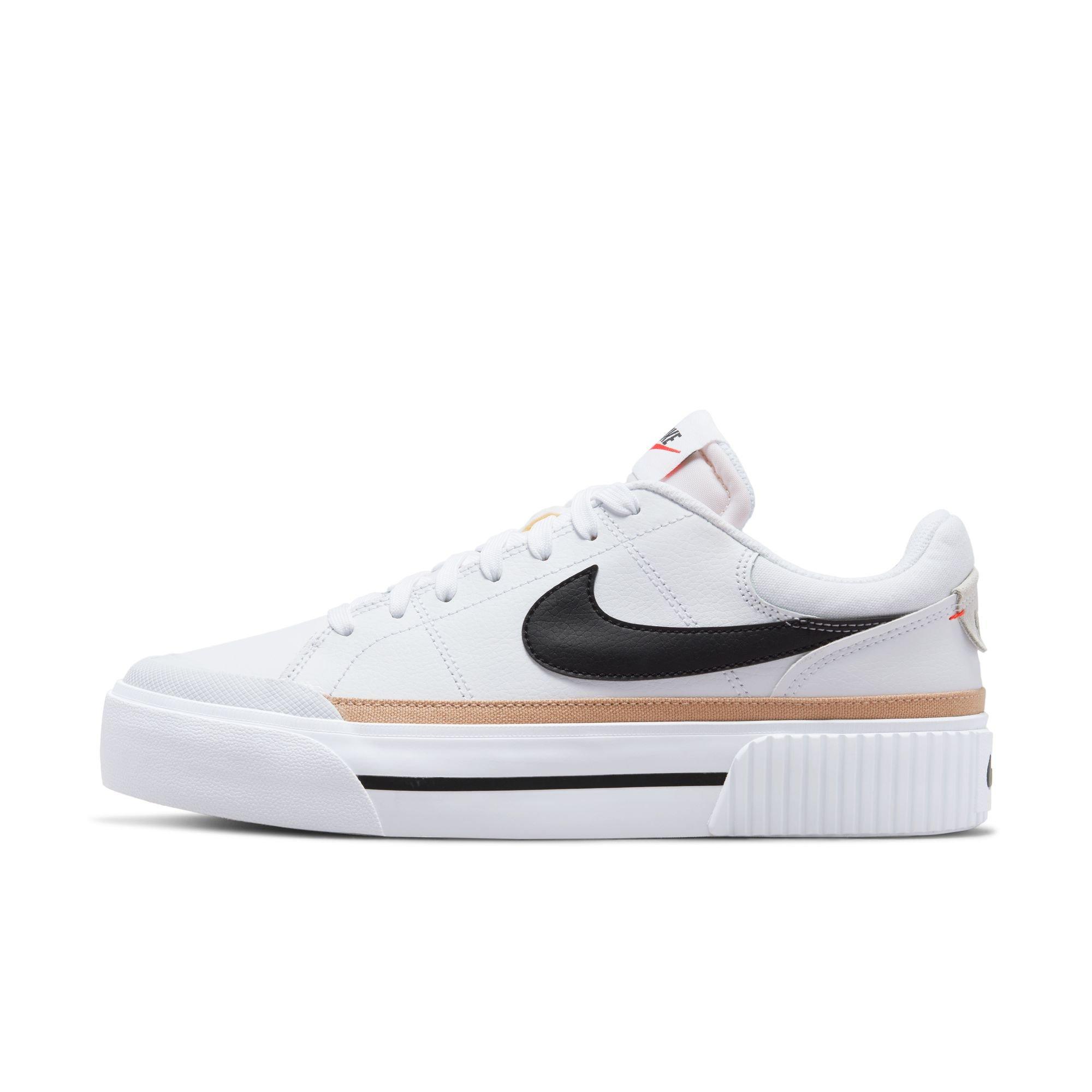 Nike Court Legacy Lift "White/Black/Hemp/Team Orange" Women's Shoe - WHITE/BLACK Thumbnail View 4