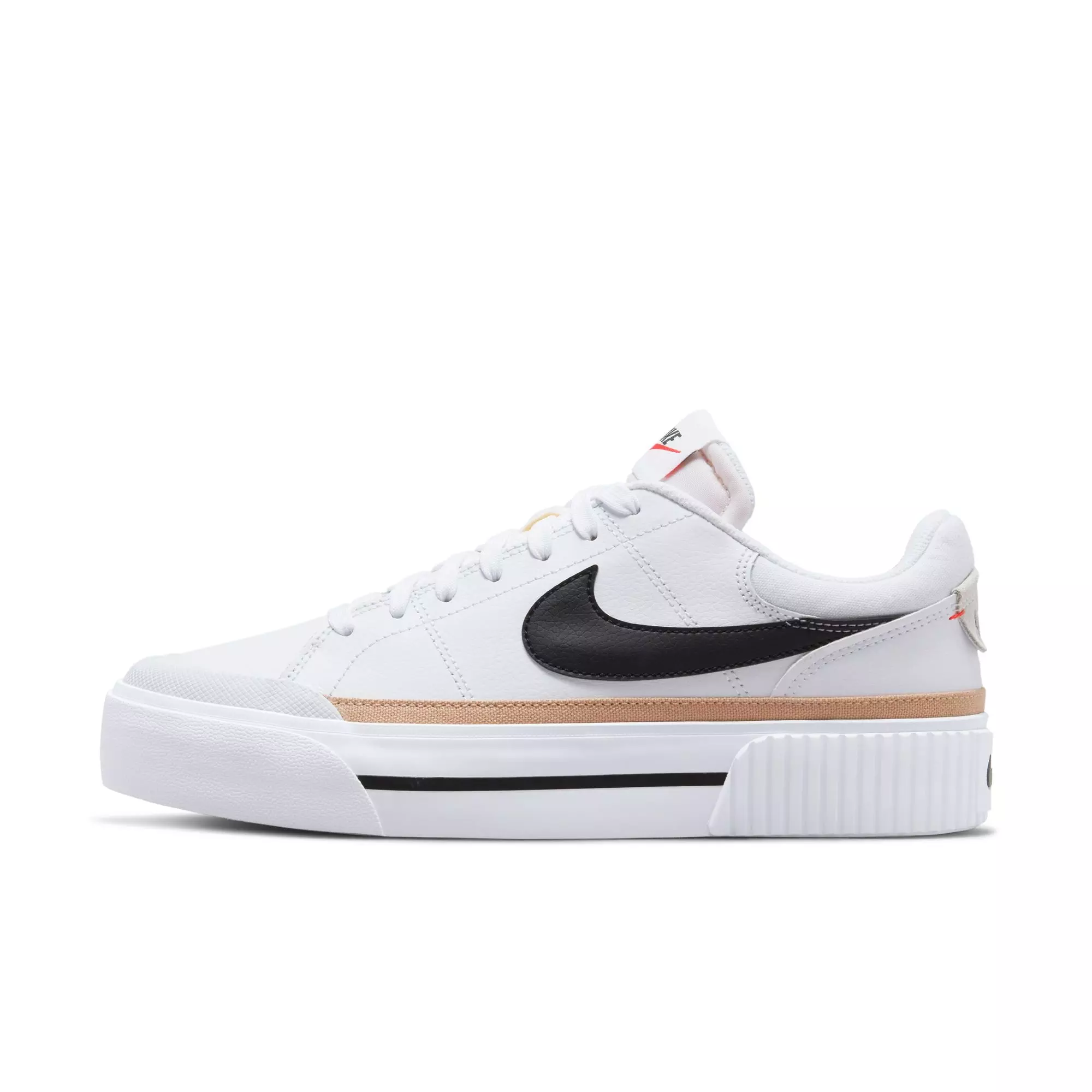 Nike Court Legacy Lift "White/Black/Hemp/Team Orange" Women's Shoe - WHITE/BLACK