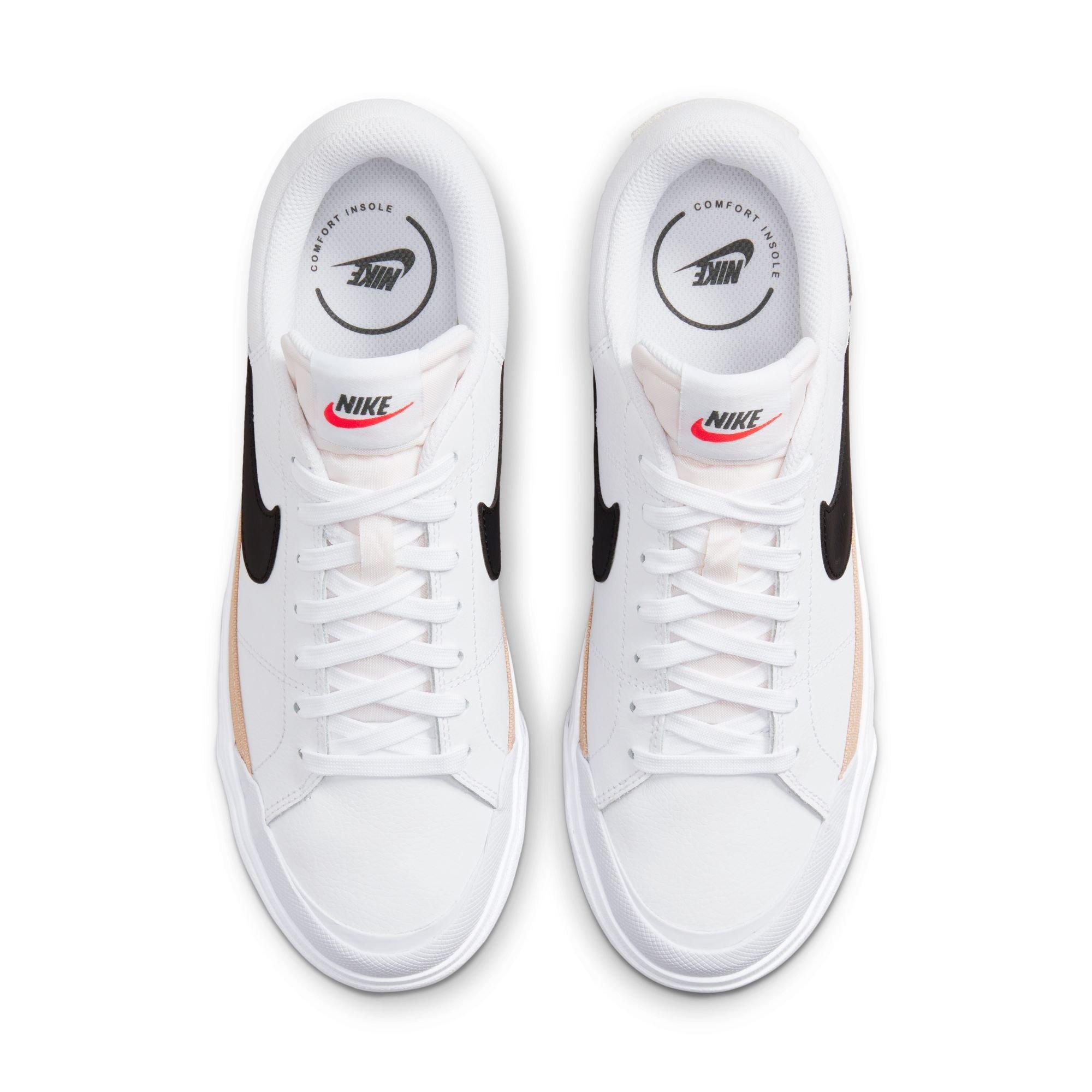 Nike Court Legacy Lift "White/Black/Hemp/Team Orange" Women's Shoe - WHITE/BLACK Thumbnail View 5