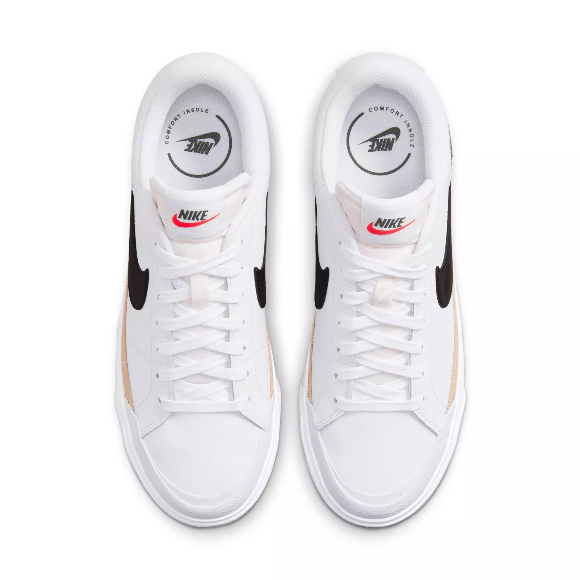 Nike Court Legacy Lift "White/Black/Hemp/Team Orange" Women's Shoe - WHITE/BLACK