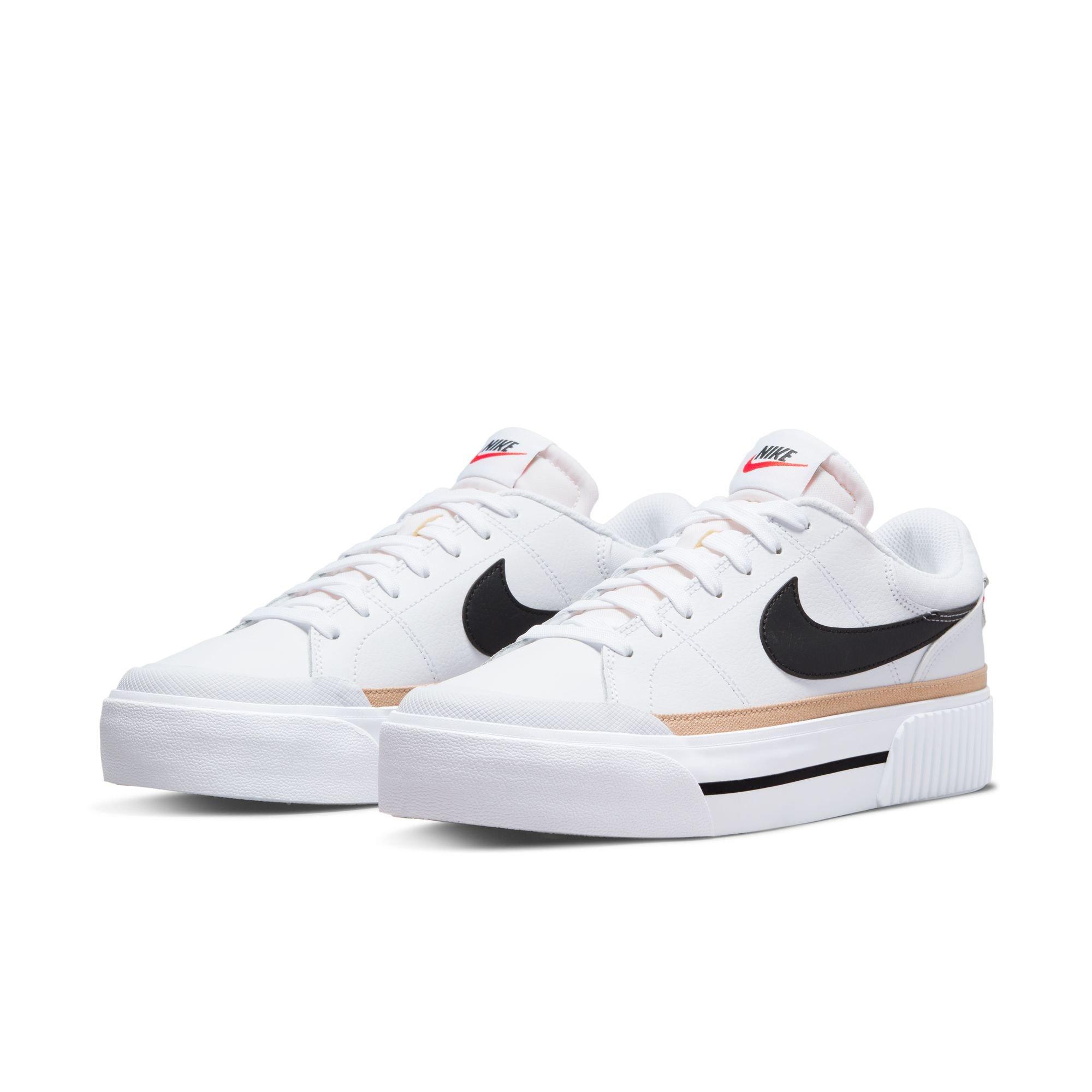 Nike Court Legacy Lift "White/Black/Hemp/Team Orange" Women's Shoe - WHITE/BLACK Thumbnail View 6