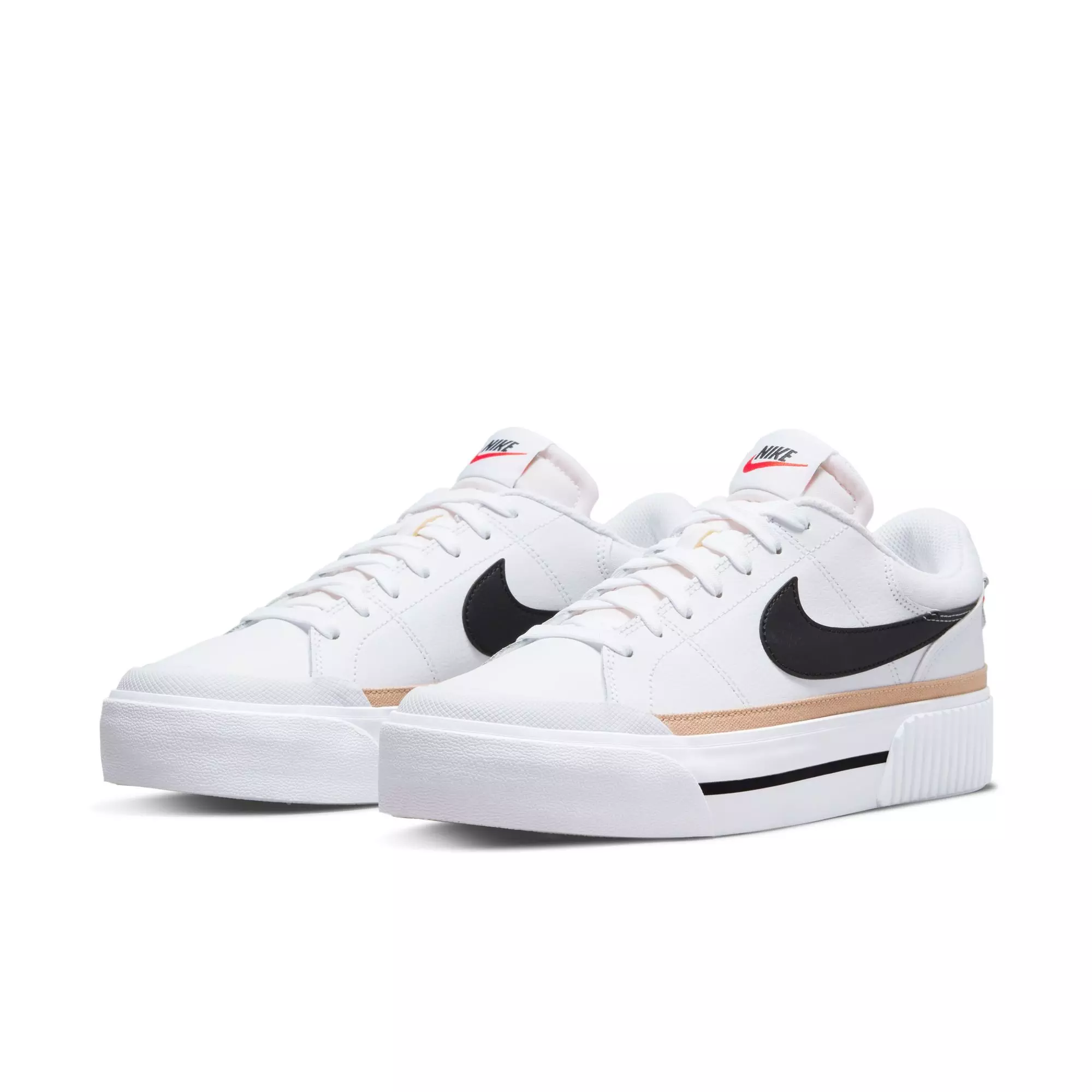 Nike Court Legacy Lift "White/Black/Hemp/Team Orange" Women's Shoe - WHITE/BLACK