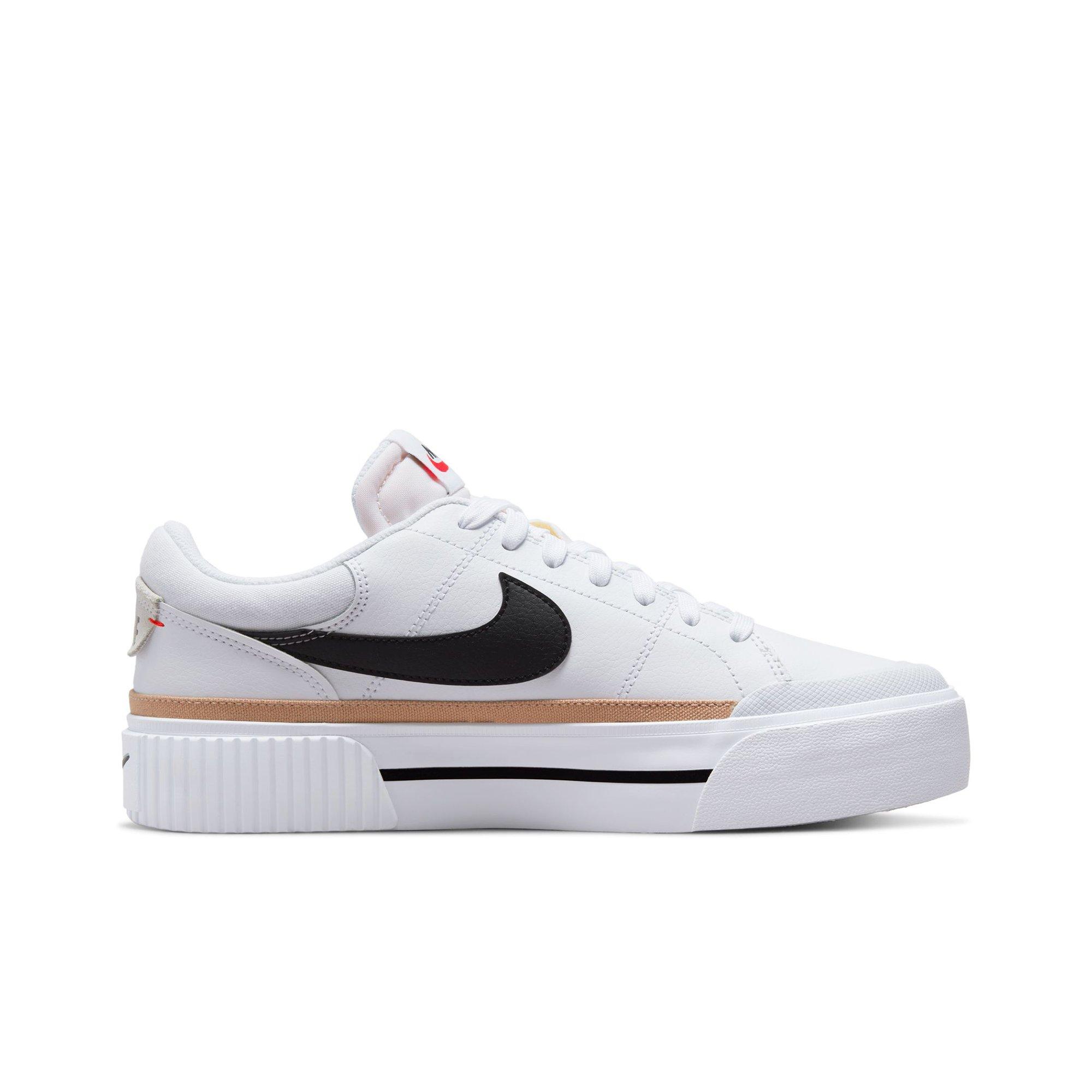Nike Court Legacy Lift "White/Black/Hemp/Team Orange" Women's Shoe - WHITE/BLACK Thumbnail View 2