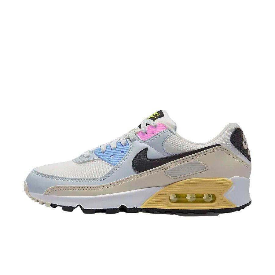 Nike Air Max 90 "Summit White/Light Bone/Pure Platinum/Black" Women's Shoe - WHITE/LT BONE/PLATINUM/BLACK Thumbnail View 2
