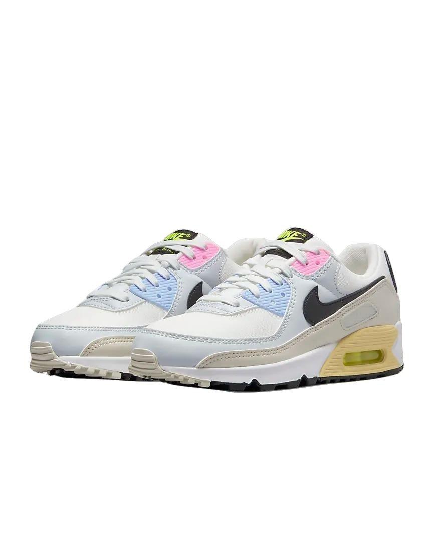 Nike Air Max 90 "Summit White/Light Bone/Pure Platinum/Black" Women's Shoe - WHITE/LT BONE/PLATINUM/BLACK Thumbnail View 3