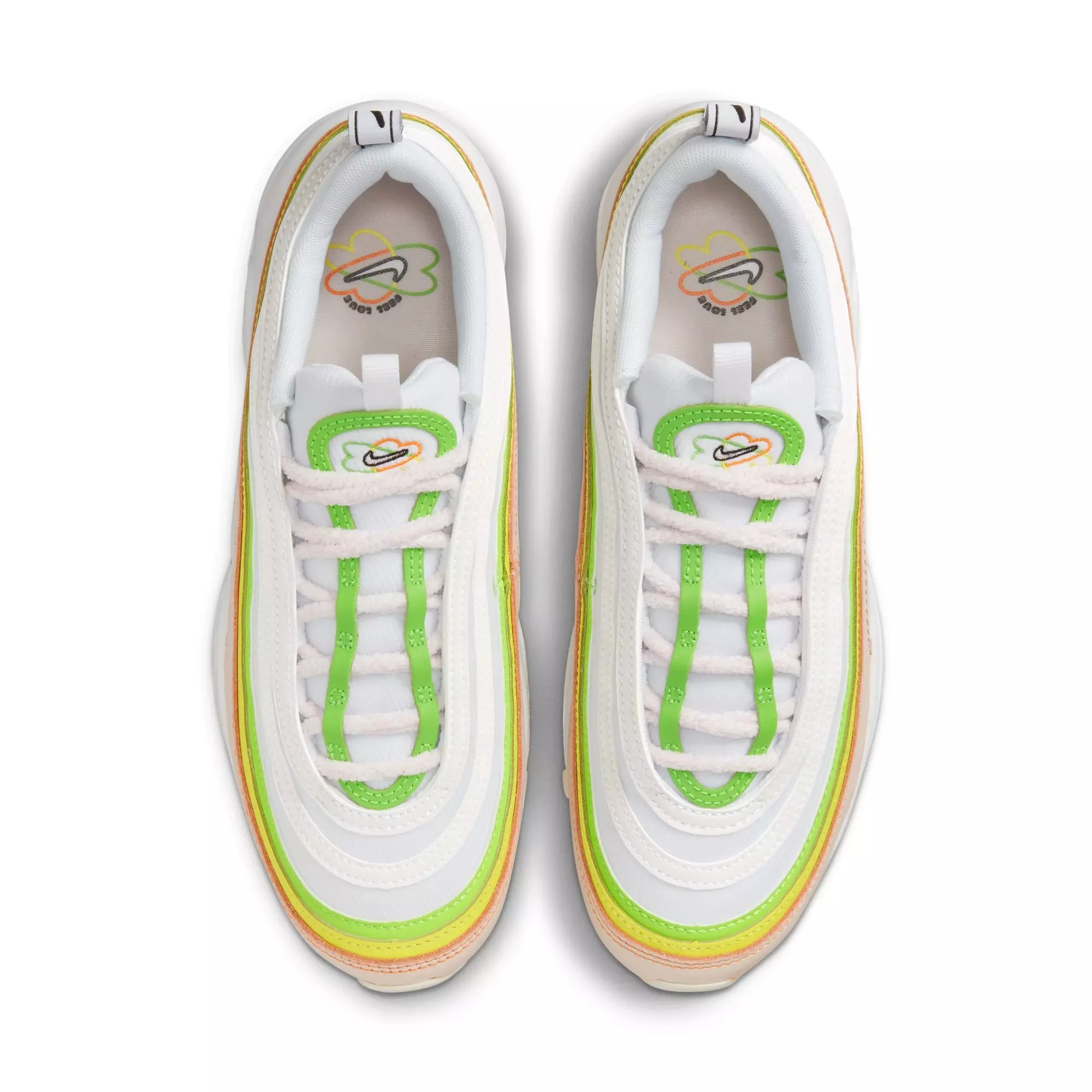Nike Air Max 97 "White/Pearl Pink/Action Green" Women's Shoe - BLACK/PINK/WHITE