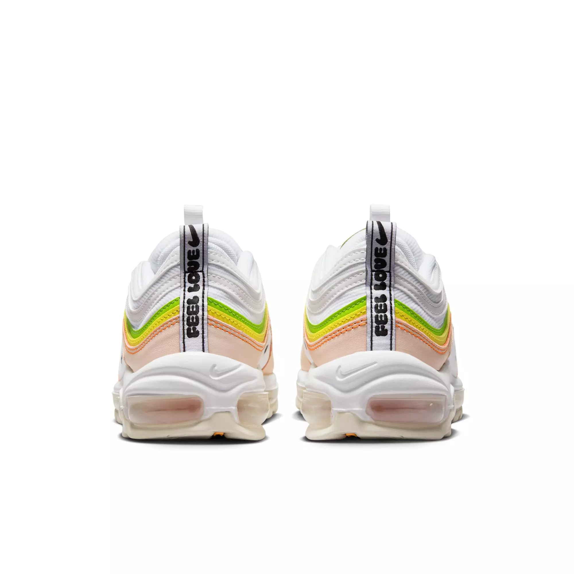 Nike Air Max 97 "White/Pearl Pink/Action Green" Women's Shoe - BLACK/PINK/WHITE