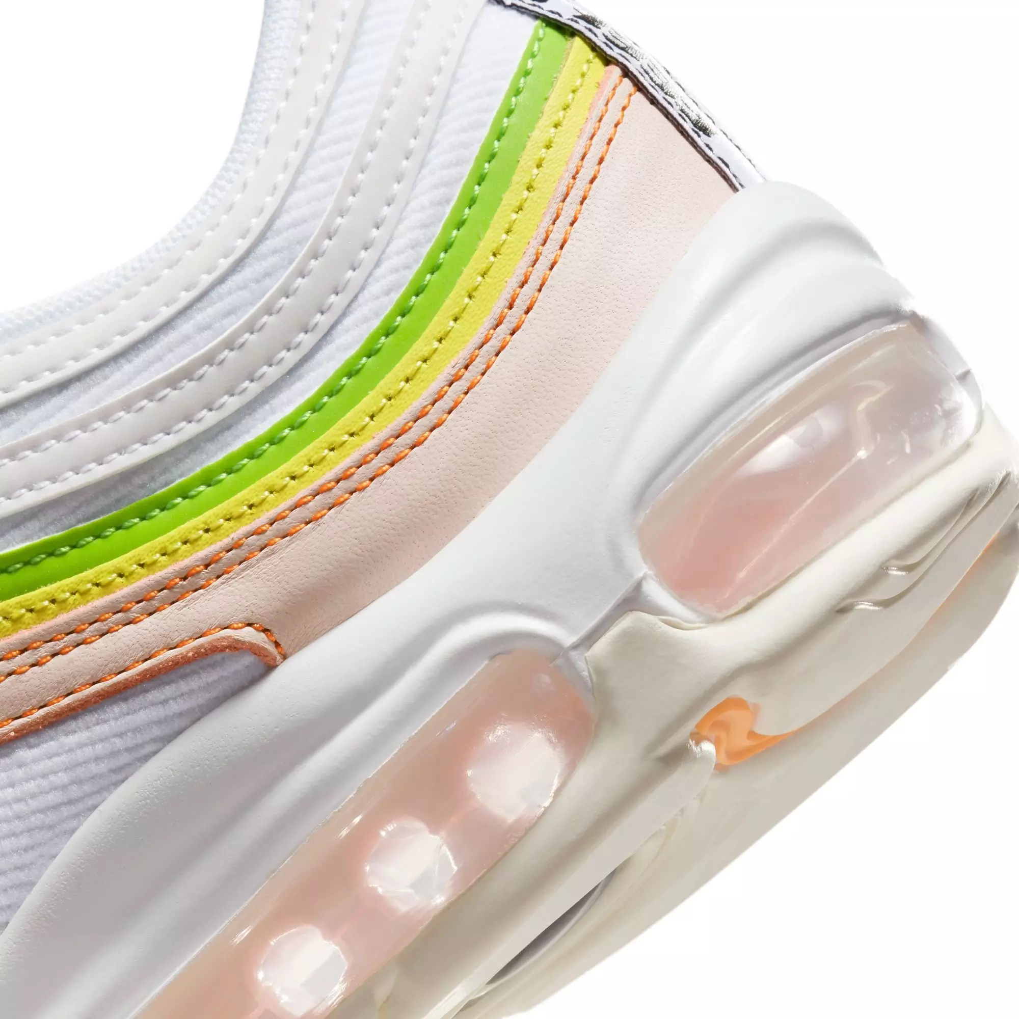 Nike Air Max 97 "White/Pearl Pink/Action Green" Women's Shoe - BLACK/PINK/WHITE