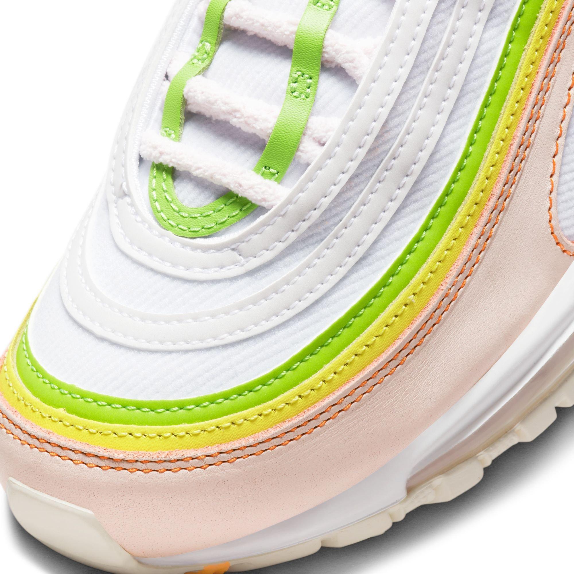 Nike Air Max 97 "White/Pearl Pink/Action Green" Women's Shoe - BLACK/PINK/WHITE Thumbnail View 9