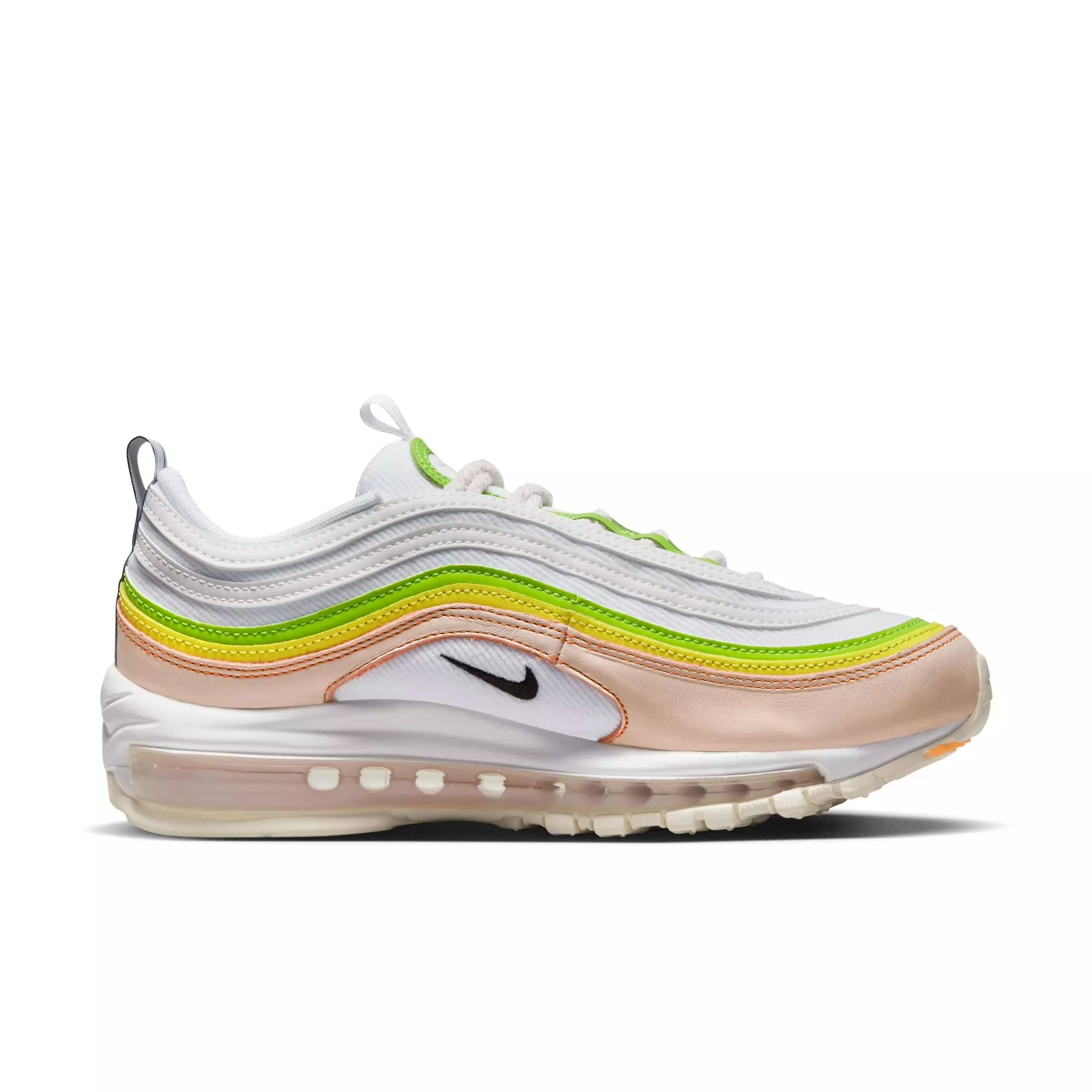 Nike Air Max 97 "White/Pearl Pink/Action Green" Women's Shoe - BLACK/PINK/WHITE