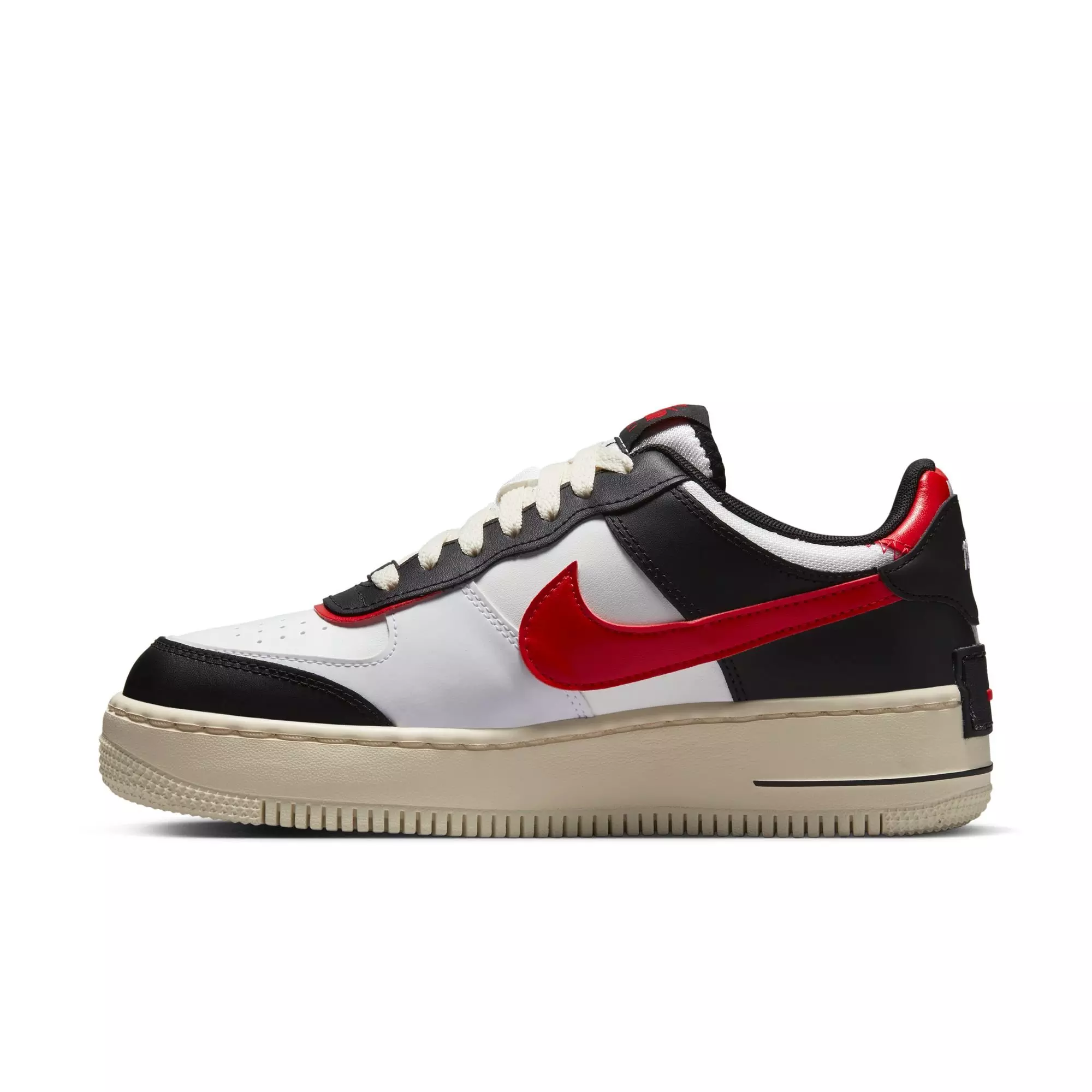 Nike Air Force 1 Shadow "Summit White/University Red/Black" Women's Shoe - BLACK/WHITE/RED