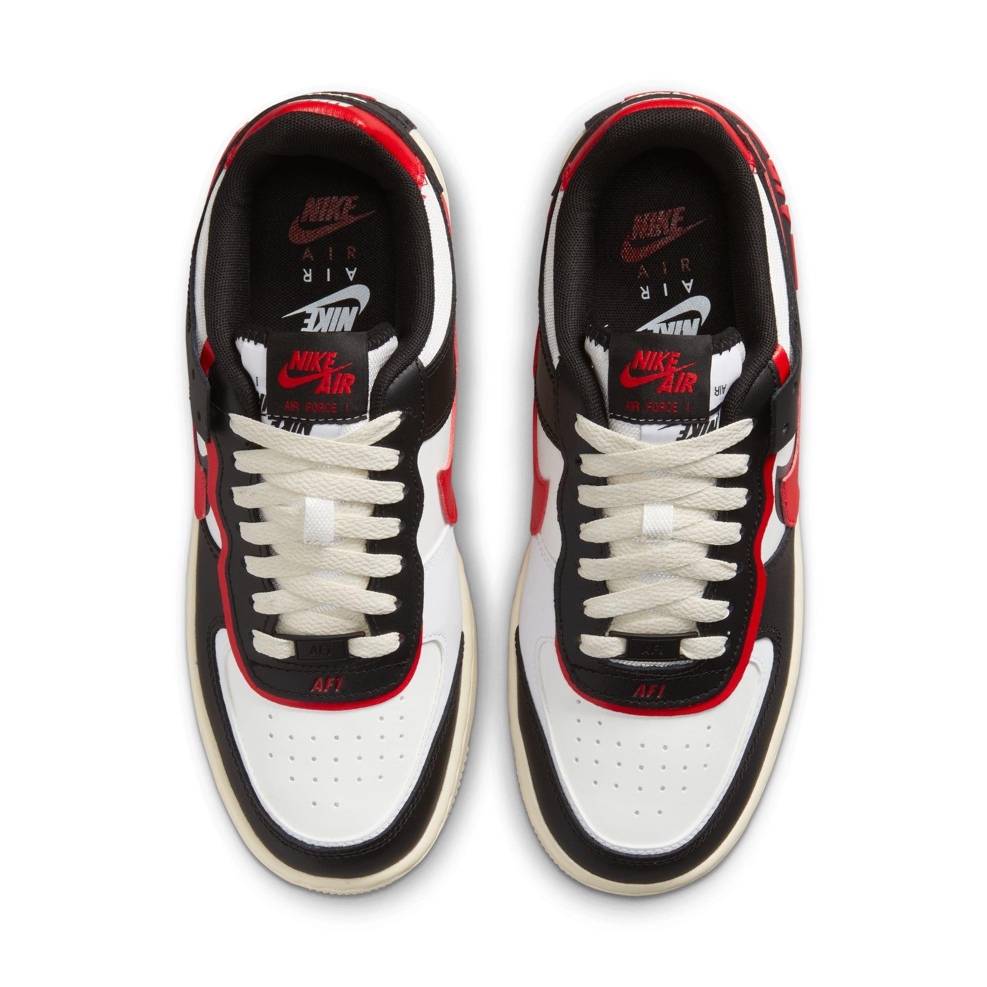 Struikelen Tandheelkundig draadloos Nike Air Force Shadow Sneakers In White And Red ASOS