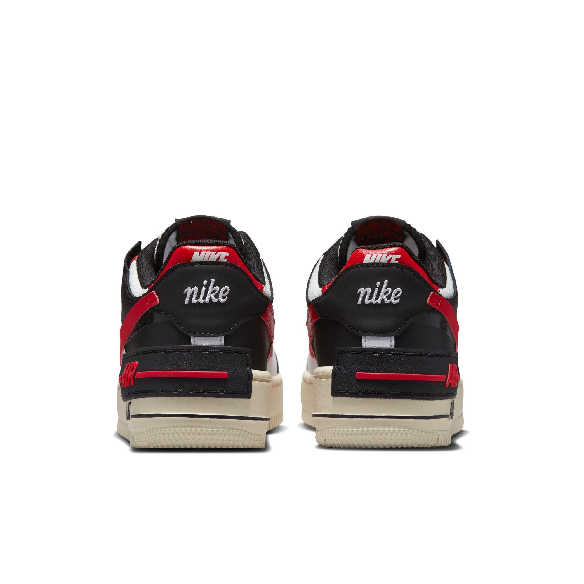 Nike Air Force 1 Shadow "Summit White/University Red/Black" Women's Shoe - BLACK/WHITE/RED Thumbnail View 7