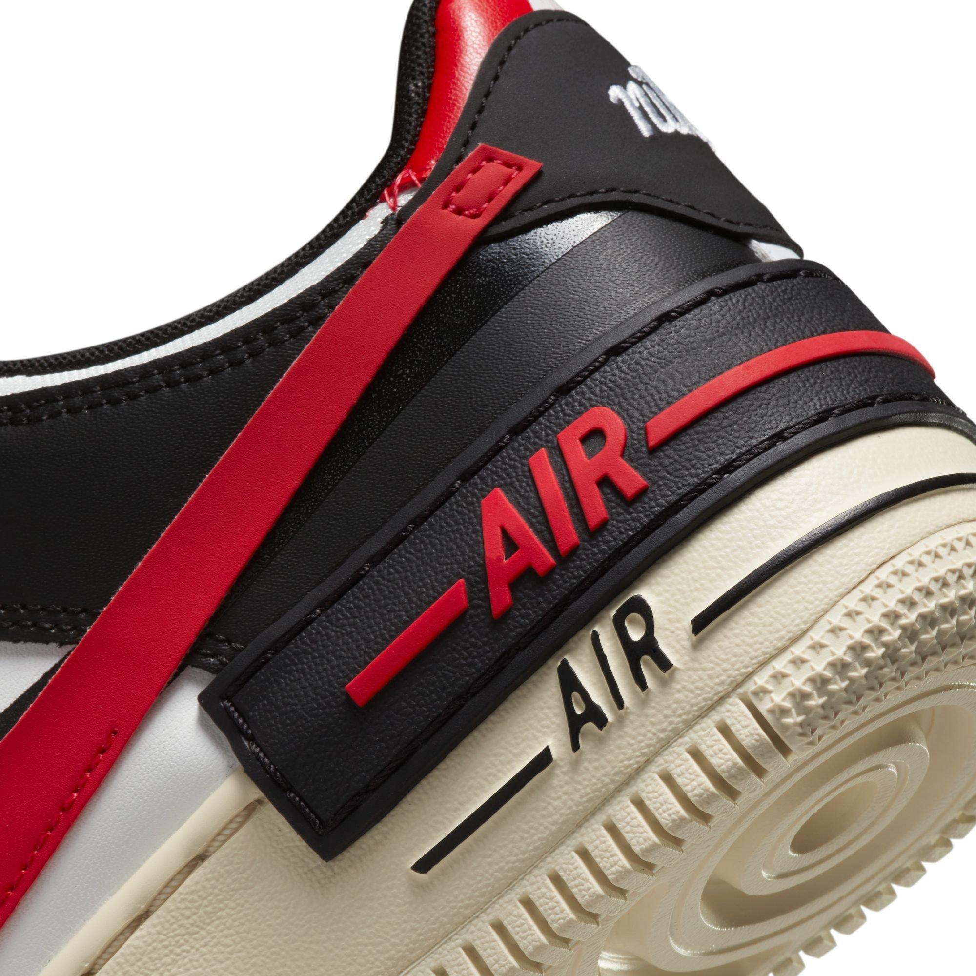 Nike Air Force 1 Shadow "Summit White/University Red/Black" Women's Shoe - BLACK/WHITE/RED Thumbnail View 8