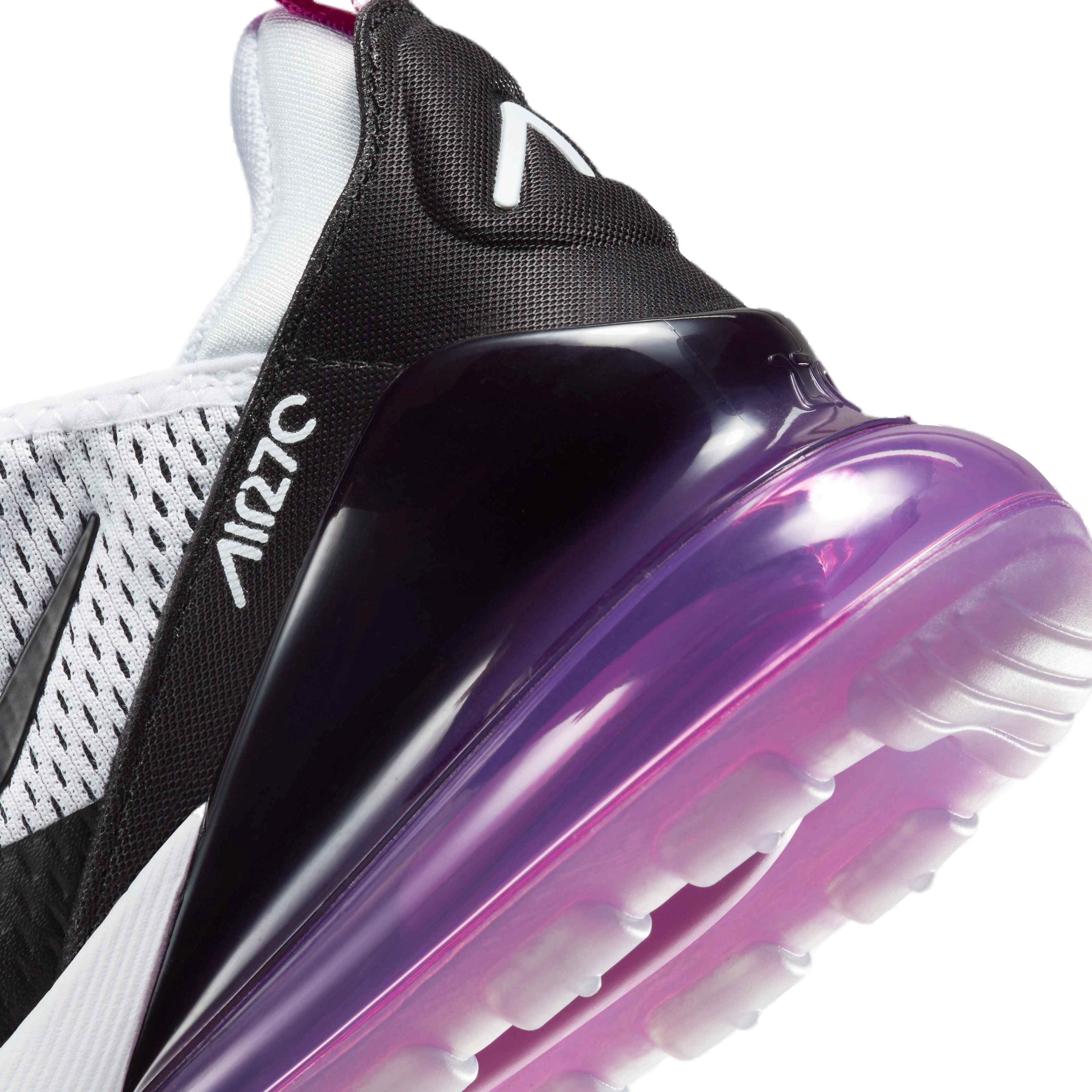 Women's Nike Air Max 270 - WHITE/BLACK-FUCHSIA DREAM - Civilized