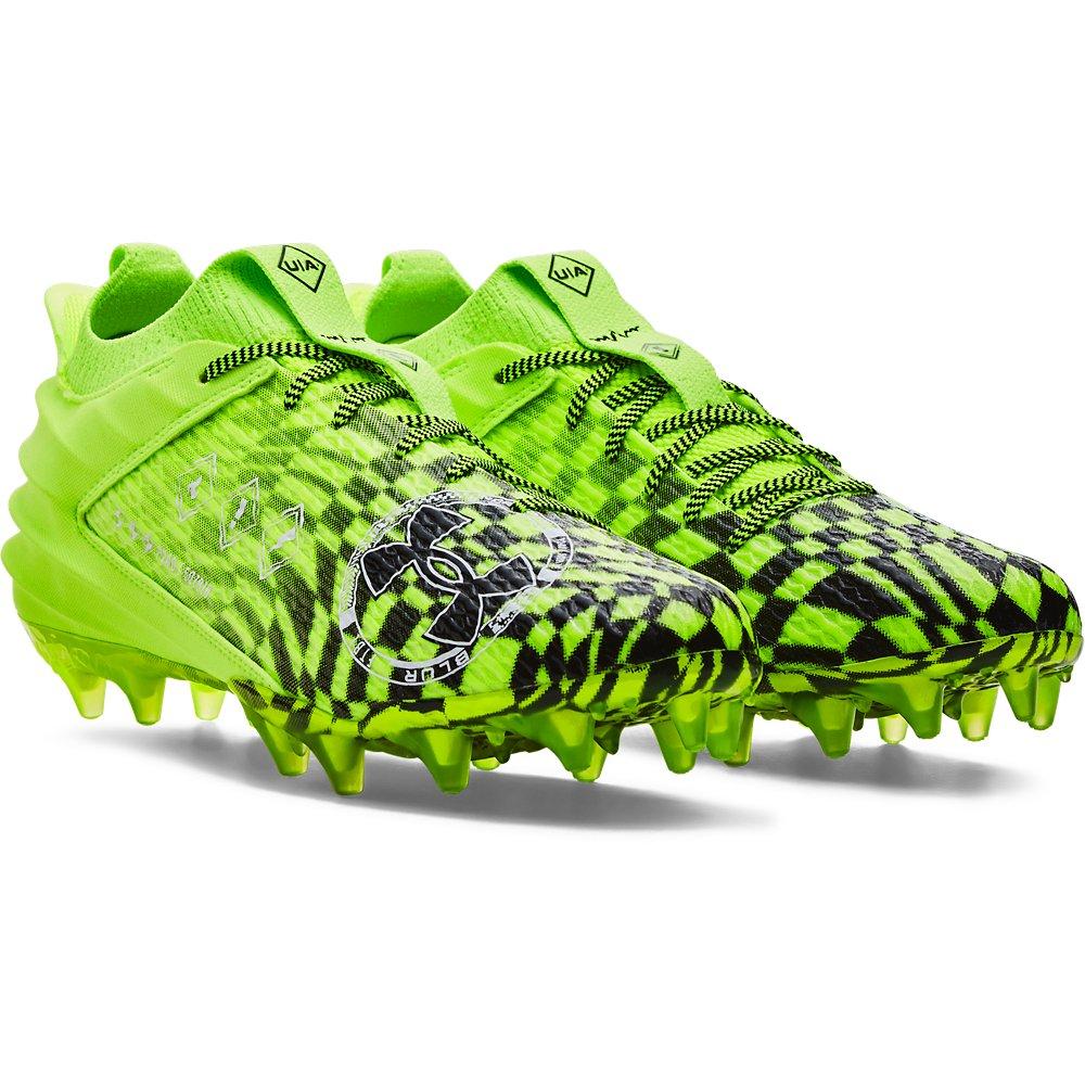 Under Armour Blur Smoke 2.0 "Lime/Black" Men's Football Cleat - Lime/Black Thumbnail View 3
