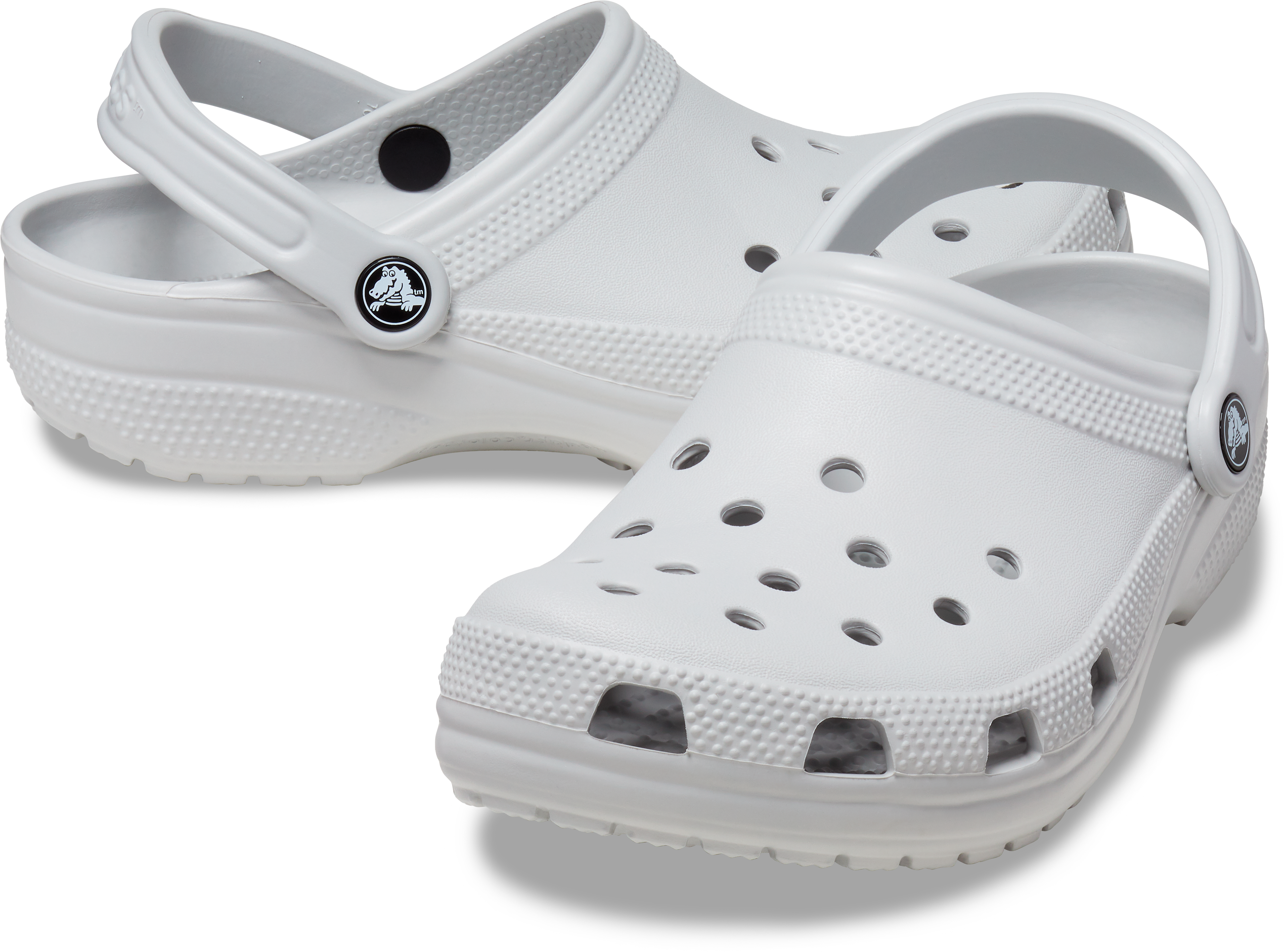 Grey and best sale white crocs