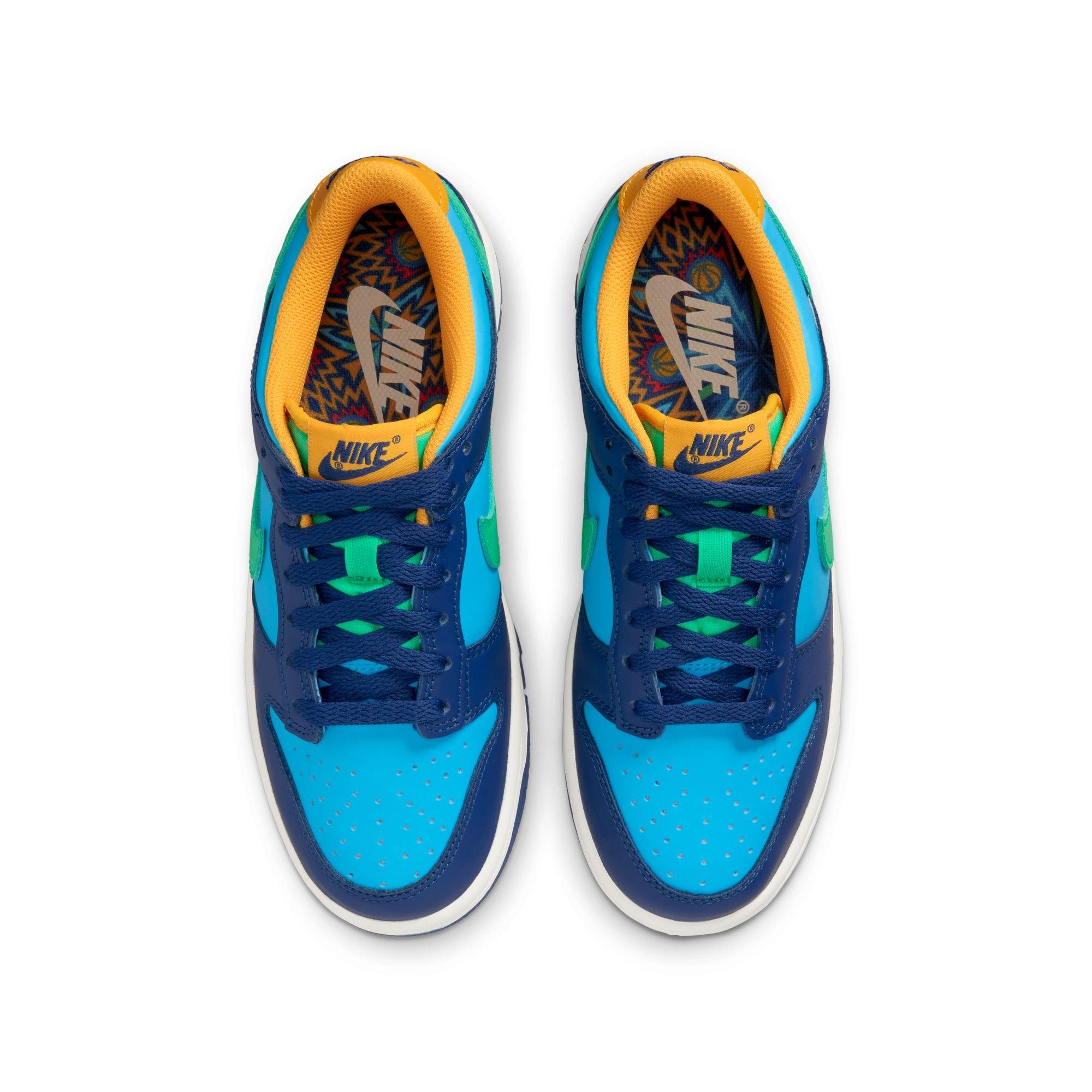 Nike Dunk Low "Baltic Blue/Electric Algae/Deep Royal" Grade School Kids' Shoe - BALTIC BLUE/ELECTRIC ALGAE/DEEP ROYAL Thumbnail View 5