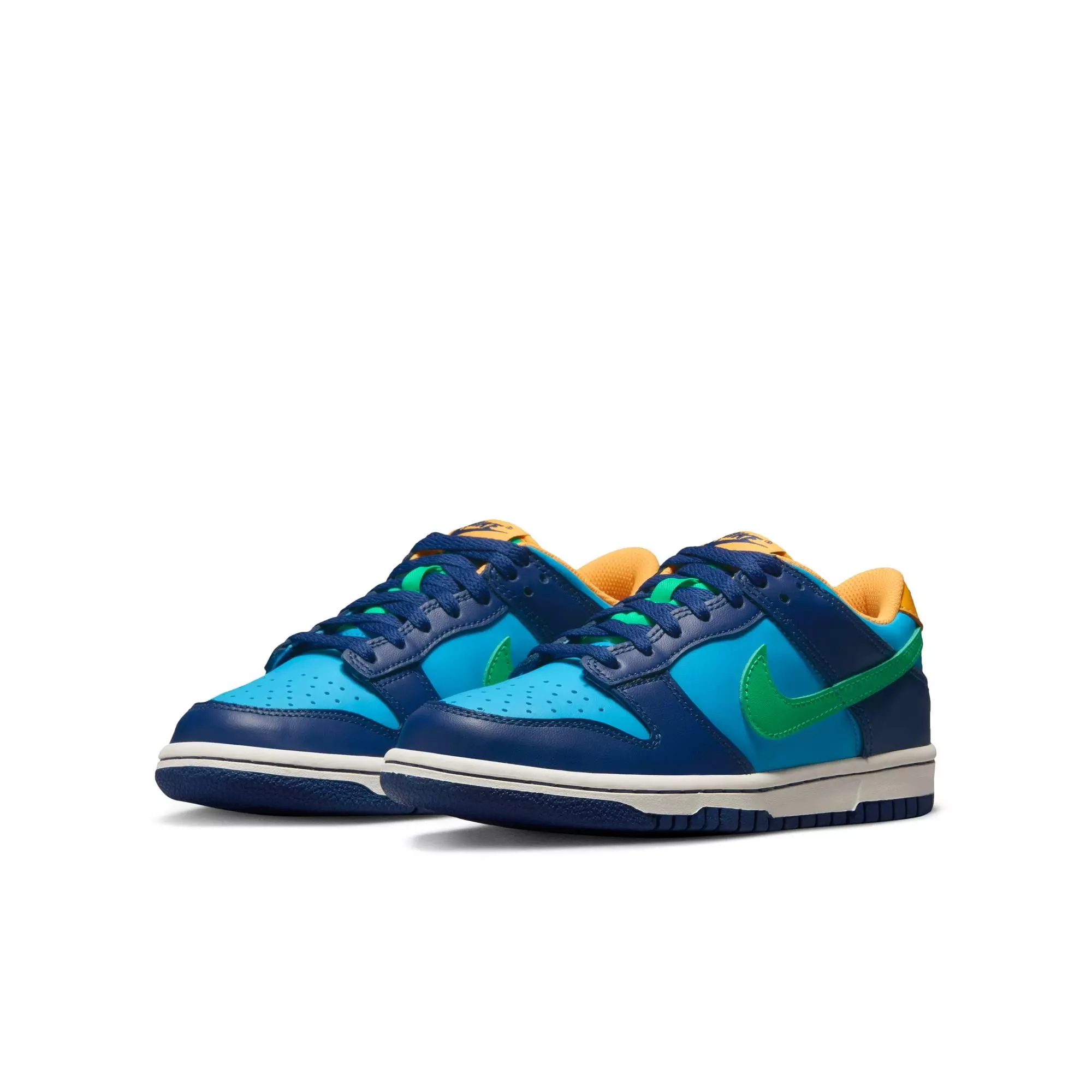 Nike Dunk Low "Baltic Blue/Electric Algae/Deep Royal" Grade School Kids' Shoe - BALTIC BLUE/ELECTRIC ALGAE/DEEP ROYAL