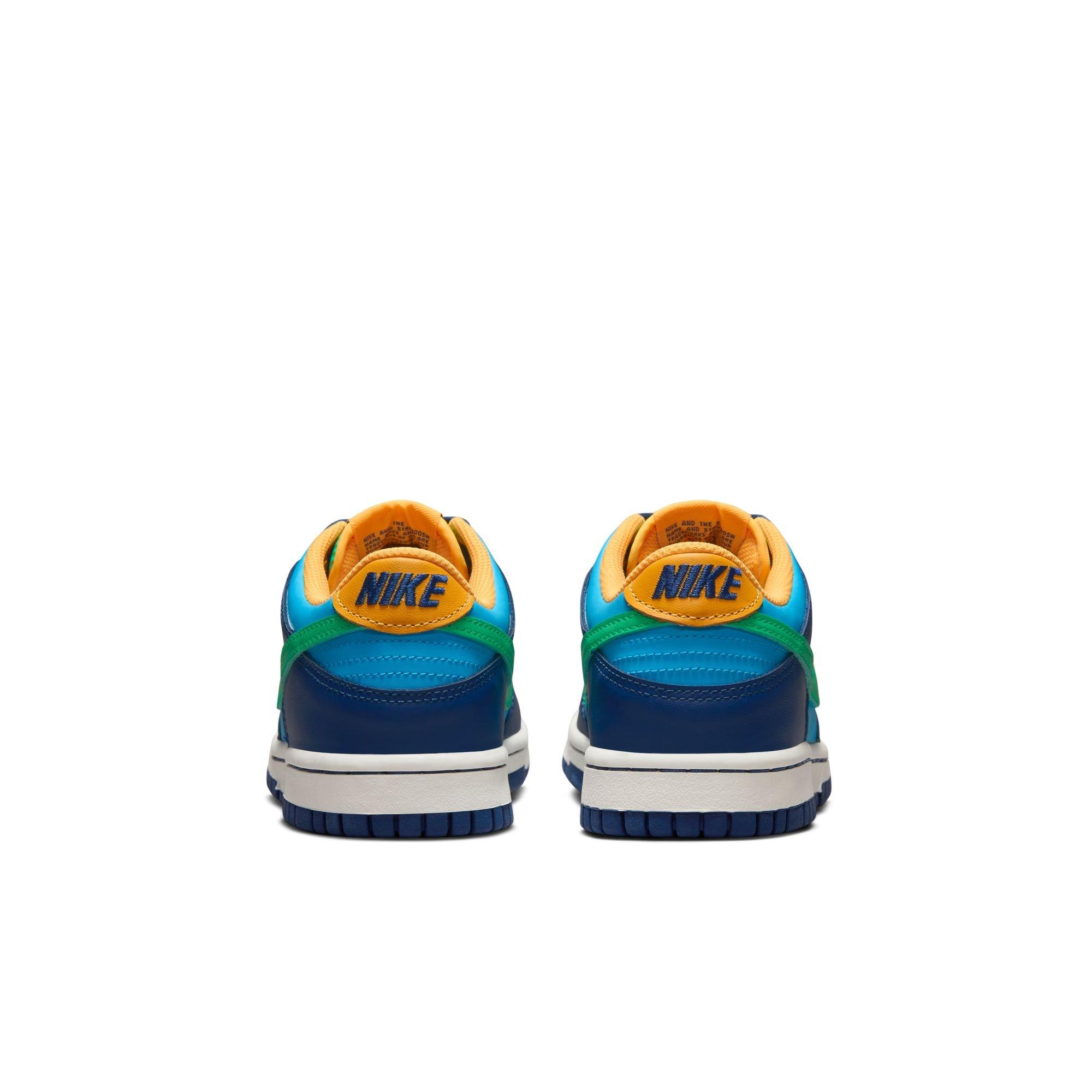 Nike Dunk Low "Baltic Blue/Electric Algae/Deep Royal" Grade School Kids' Shoe - BALTIC BLUE/ELECTRIC ALGAE/DEEP ROYAL Thumbnail View 7