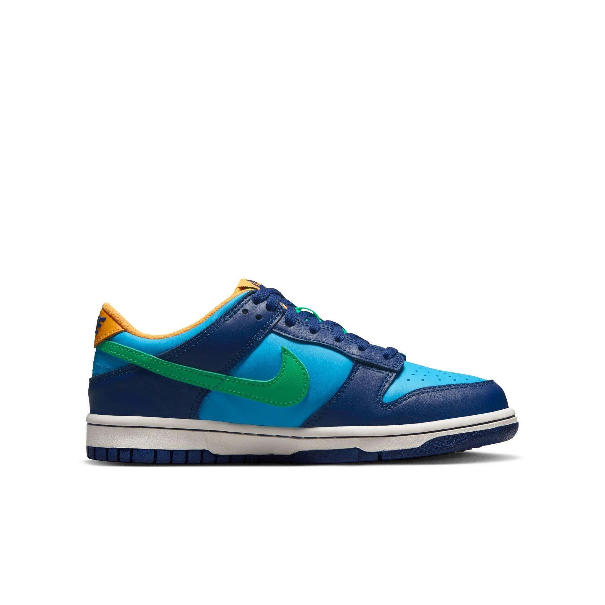 Nike Dunk Low "Baltic Blue/Electric Algae/Deep Royal" Grade School Kids' Shoe - BALTIC BLUE/ELECTRIC ALGAE/DEEP ROYAL Thumbnail View 2
