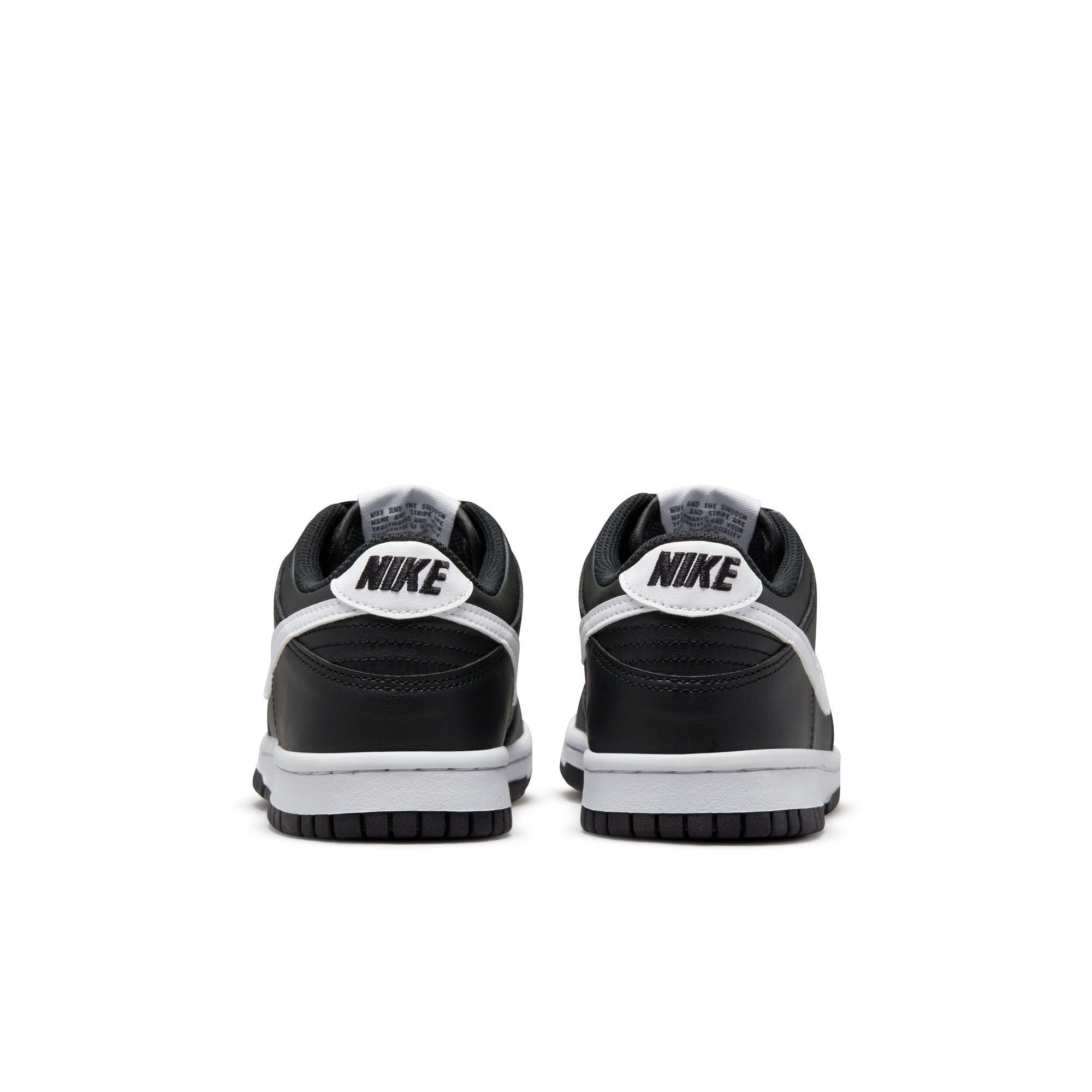 Nike Dunk Low "Black/White/Black" Grade School Boys' Shoe - BLACK/WHITE/BLACK Thumbnail View 5