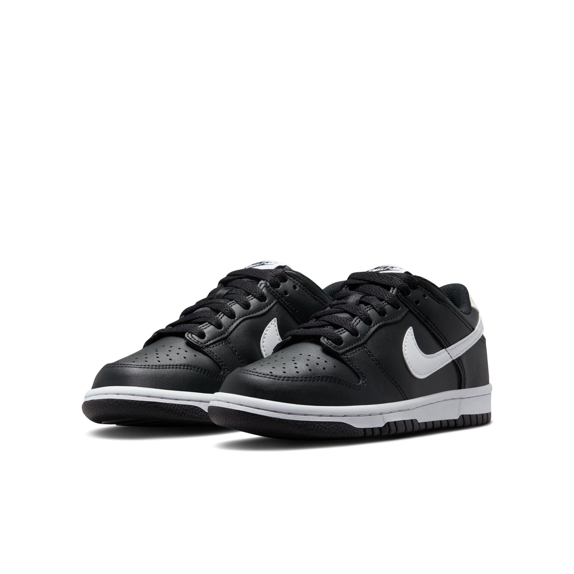 Nike Dunk Low "Black/White/Black" Grade School Boys' Shoe - BLACK/WHITE/BLACK Thumbnail View 6