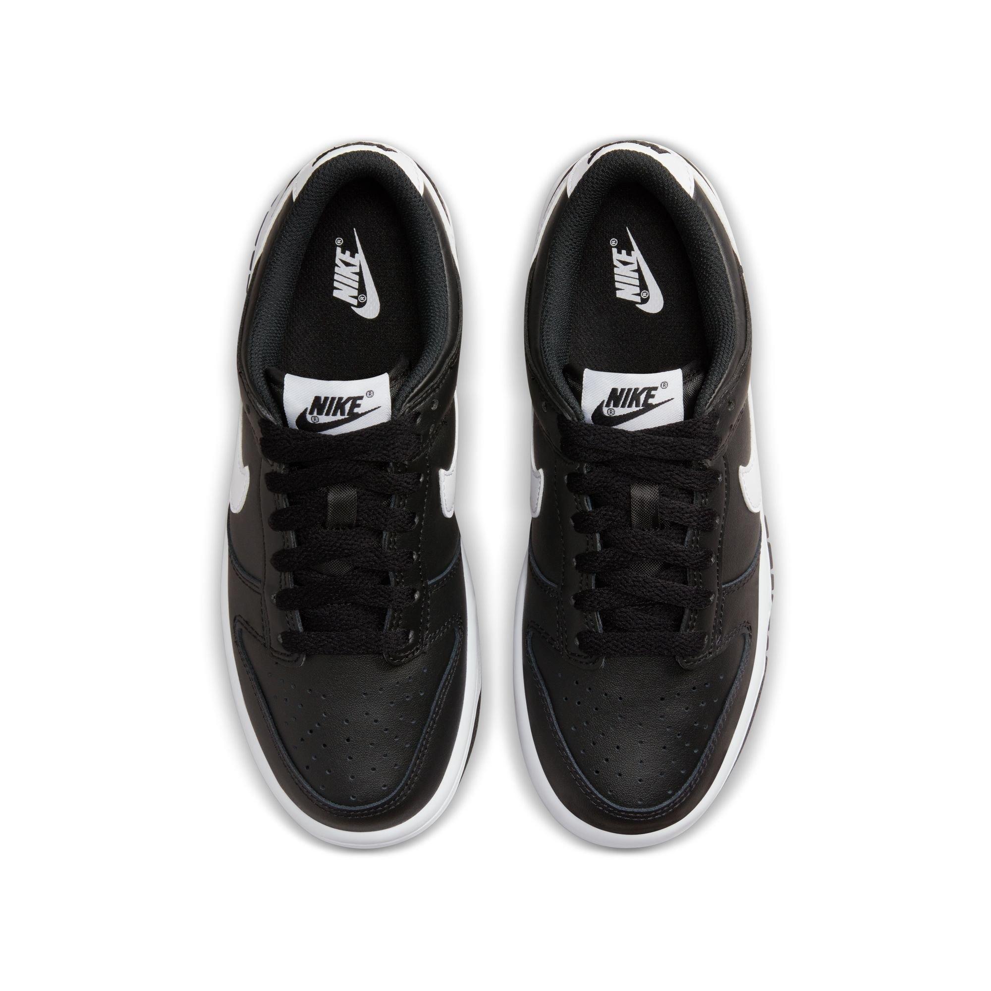 Nike Dunk Low "Black/White/Black" Grade School Boys' Shoe - BLACK/WHITE/BLACK Thumbnail View 7