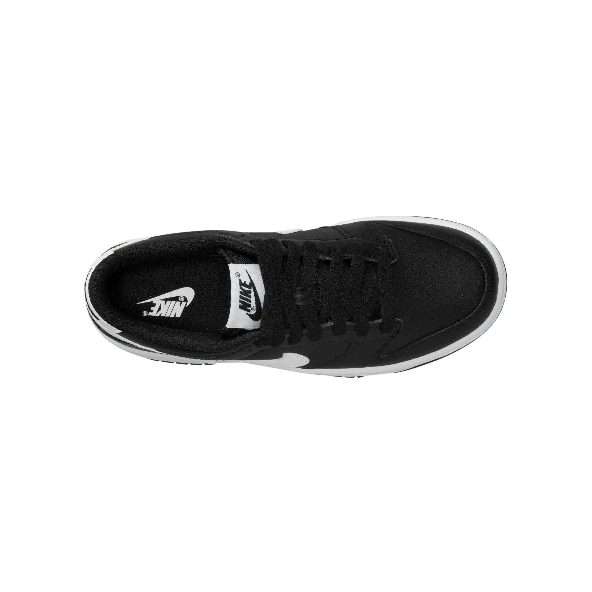 Nike Dunk Low "Black/White/Black" Grade School Boys' Shoe - BLACK/WHITE/BLACK Thumbnail View 8