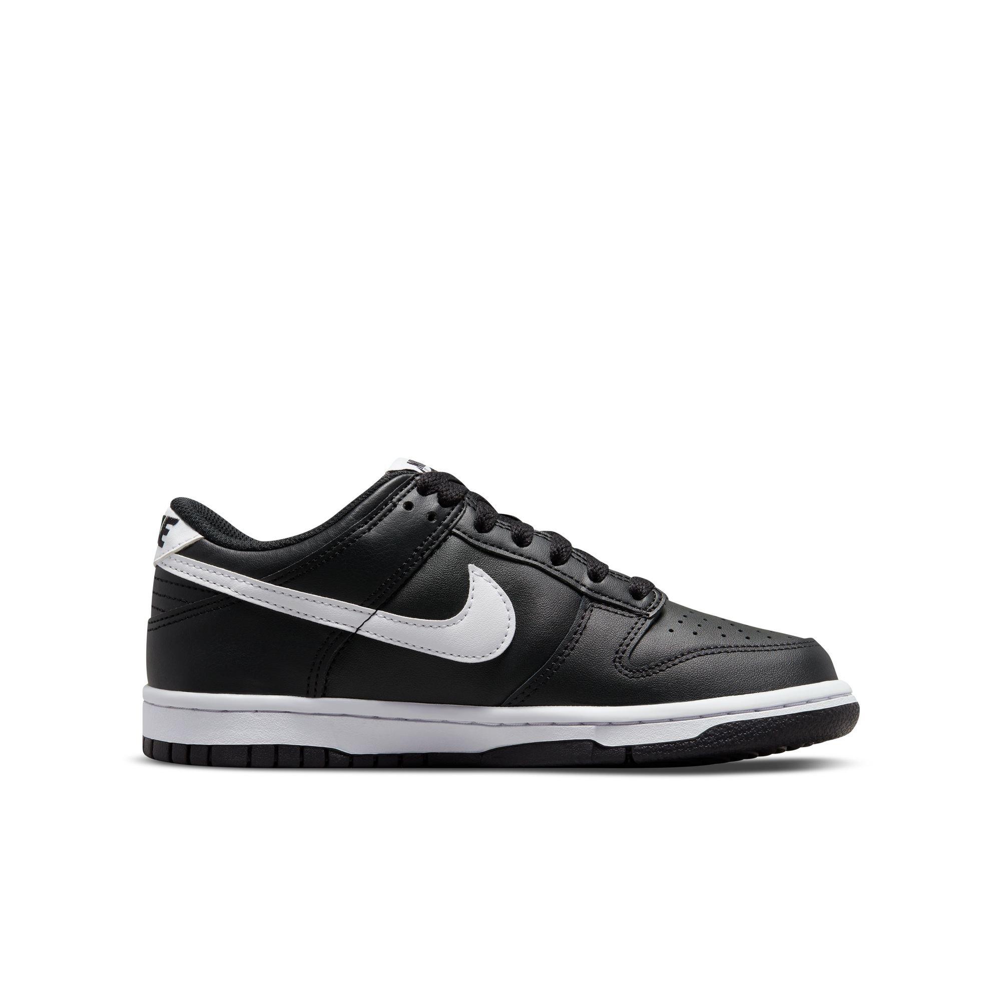 Nike Dunk Low "Black/White/Black" Grade School Boys' Shoe - BLACK/WHITE/BLACK Thumbnail View 2