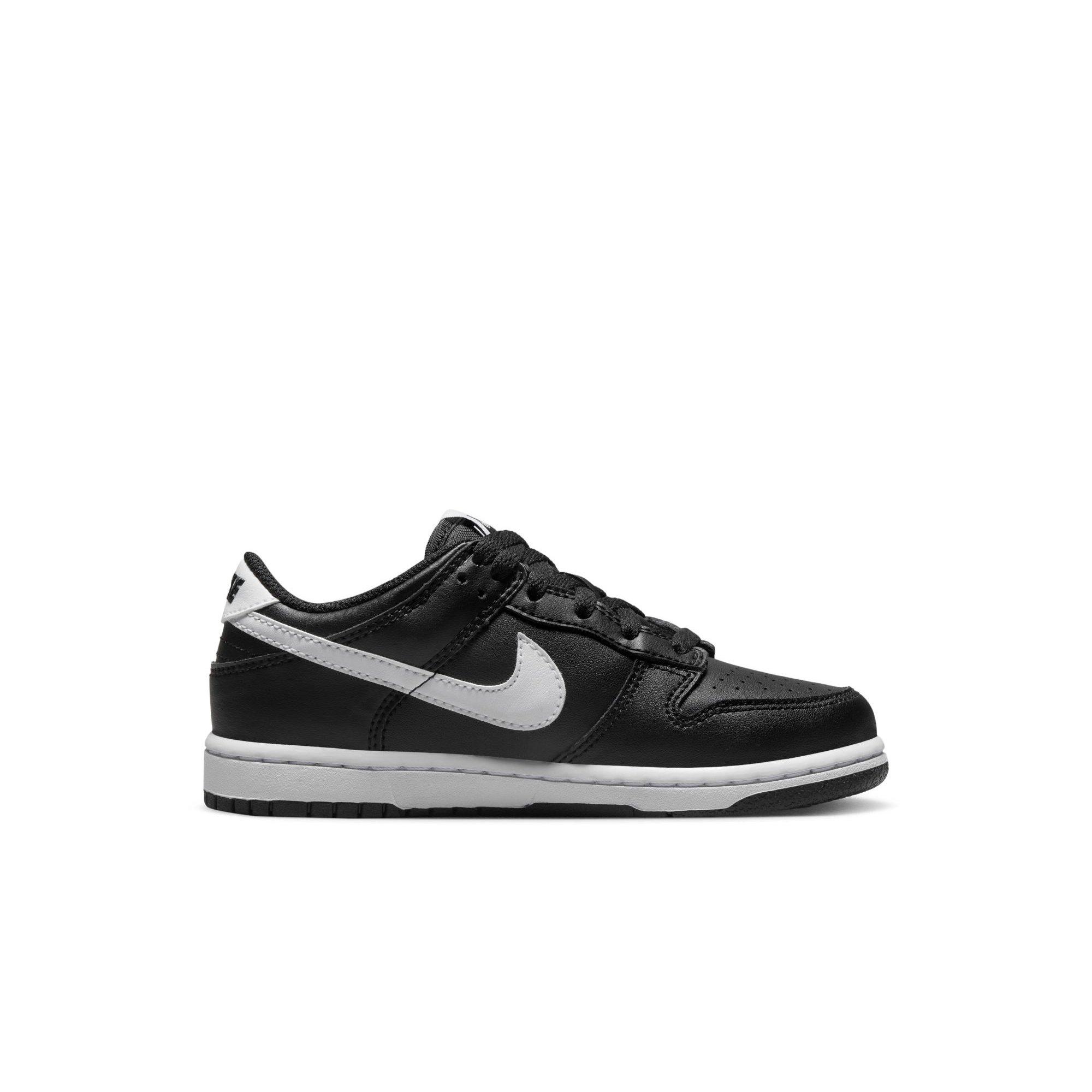 hibbett dunk low black white