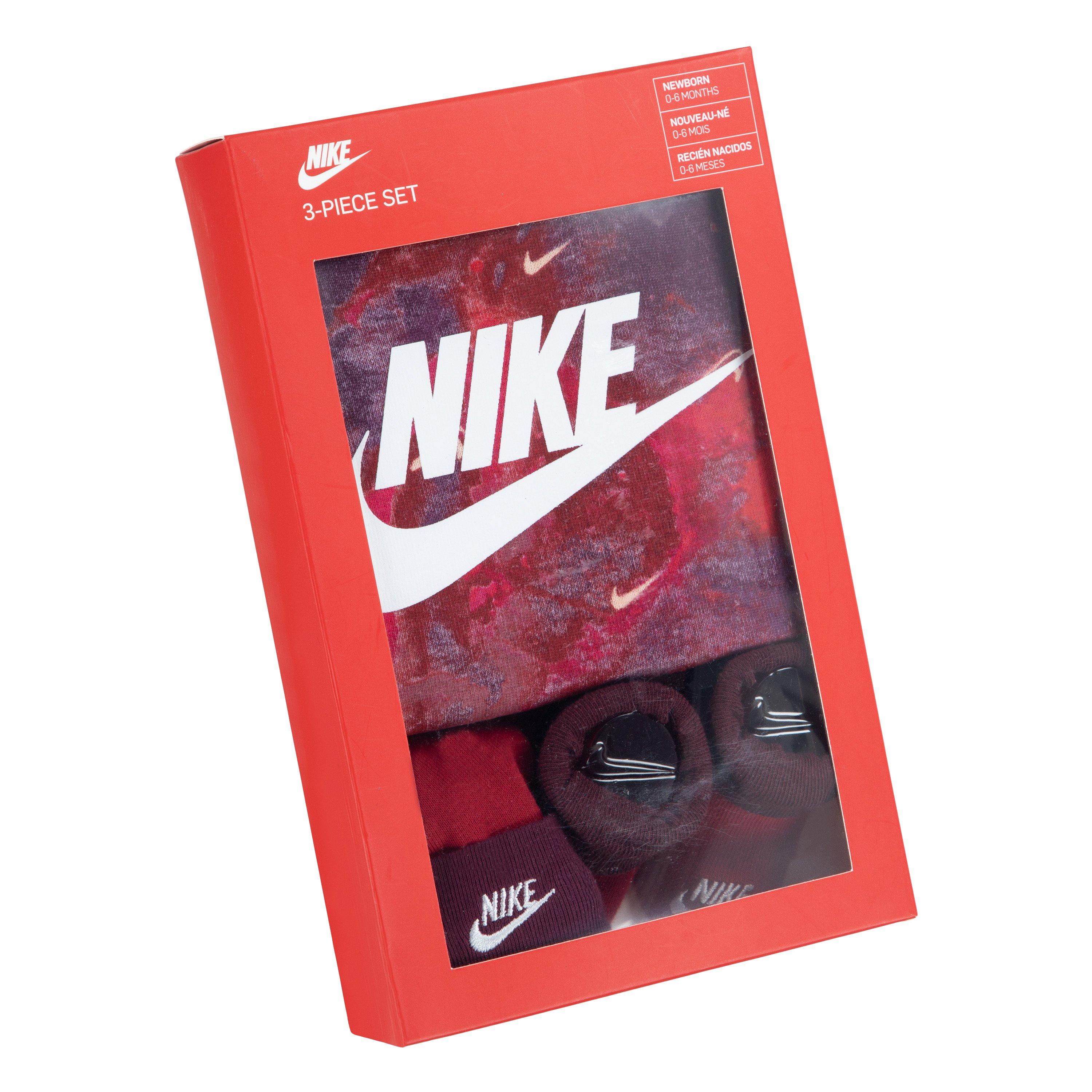 Nike Infant Girls Swoosh Monogram 3 Piece Box Set Red Hibbett