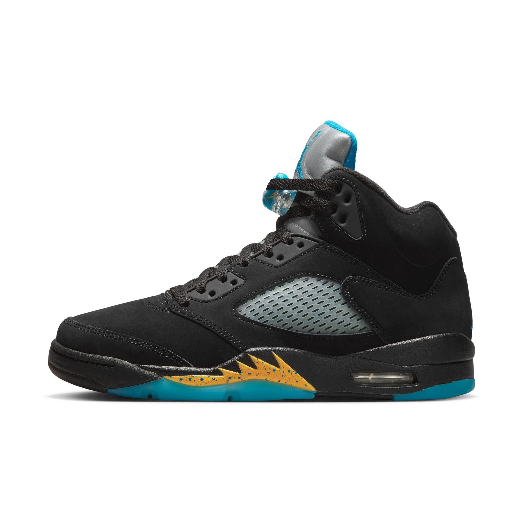 Jordan 5 Retro Black/Aquatone/Taxi Men's Shoe