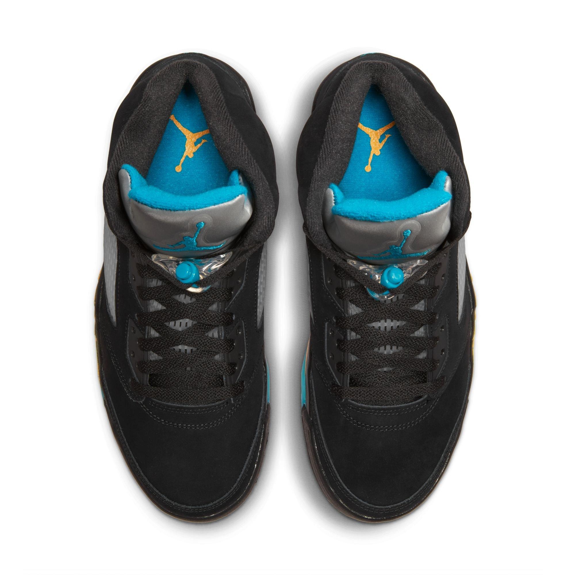 Jordan 5 Retro Black/Aquatone/Taxi Men's Shoe - Hibbett
