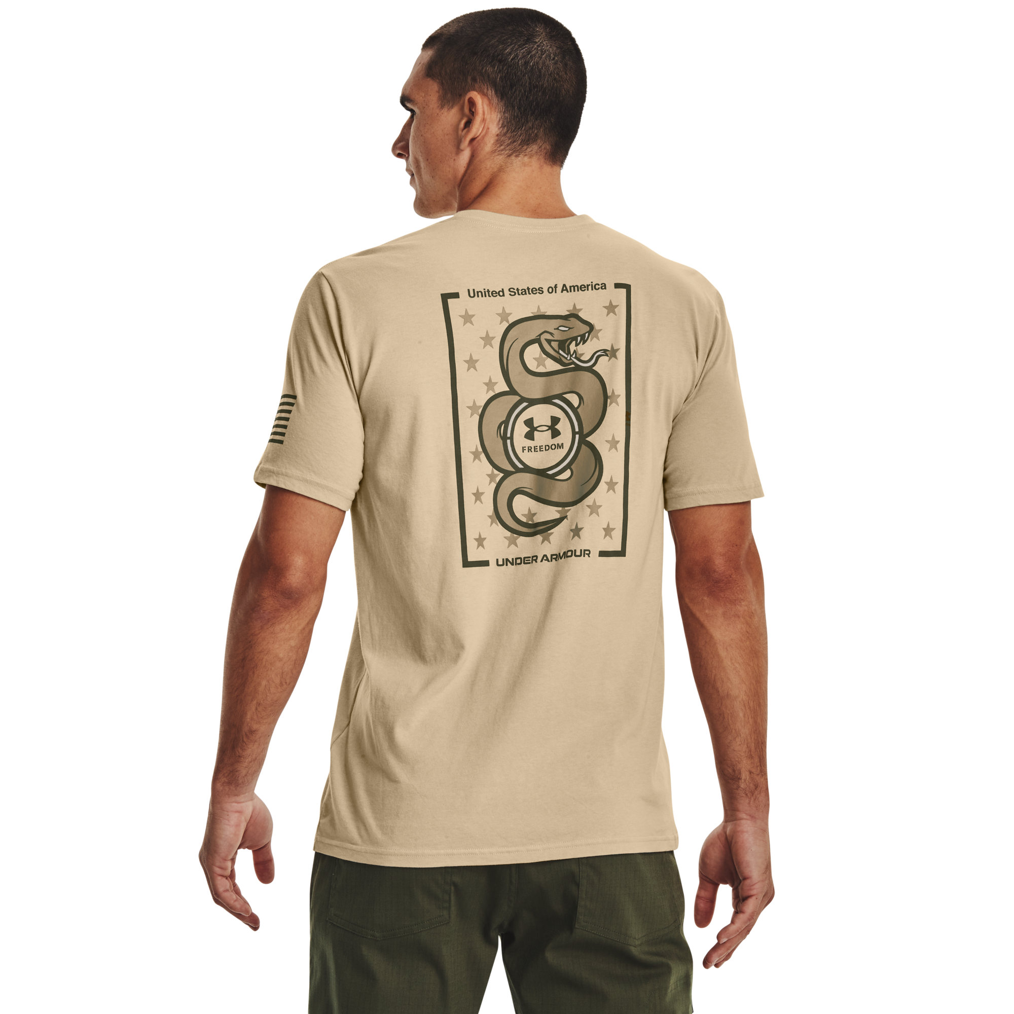 Under Armour Men's Freedom Snake Desert Tee-Tan - Hibbett